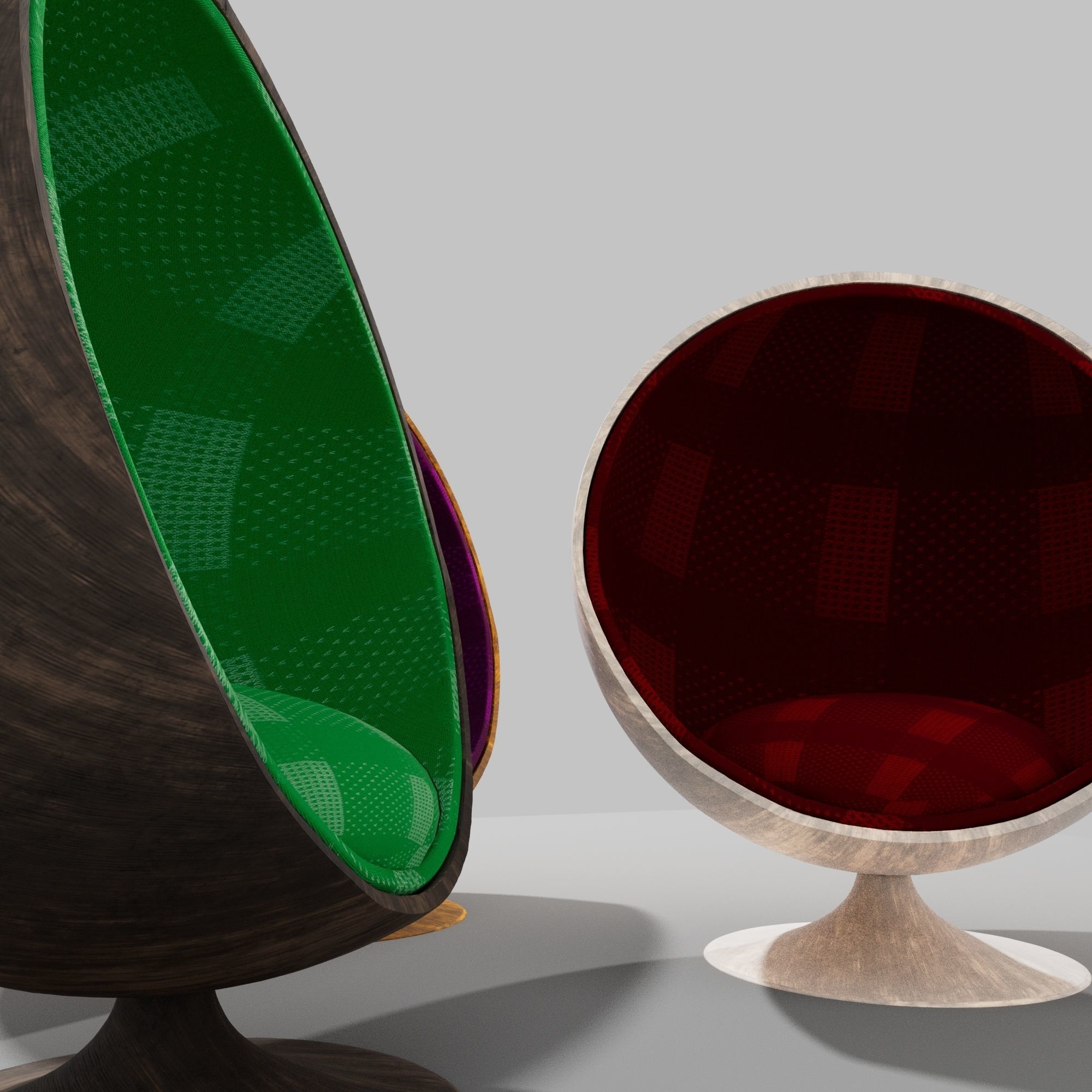 Cylindrical chair 3D model_3
