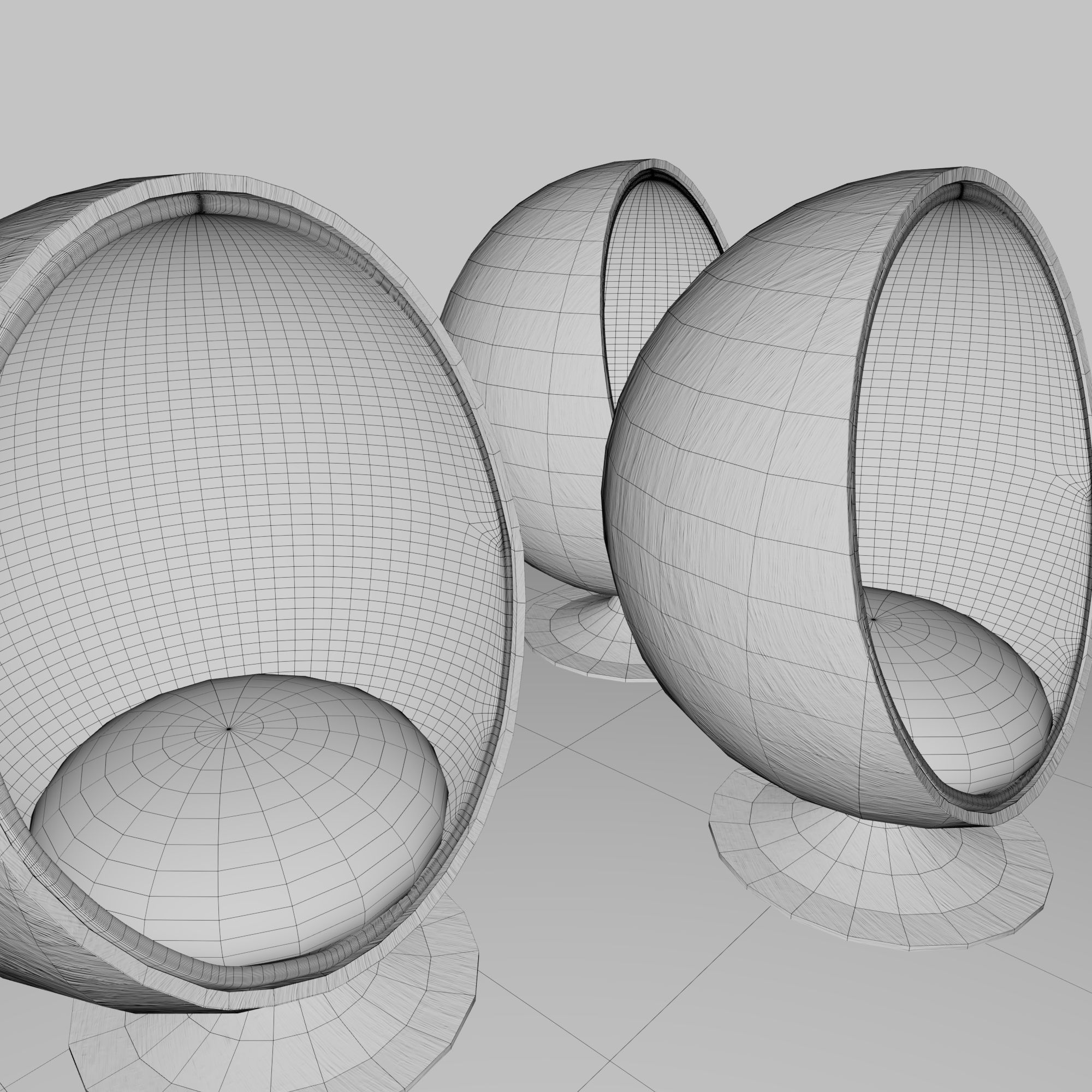 Cylindrical chair 3D model_5