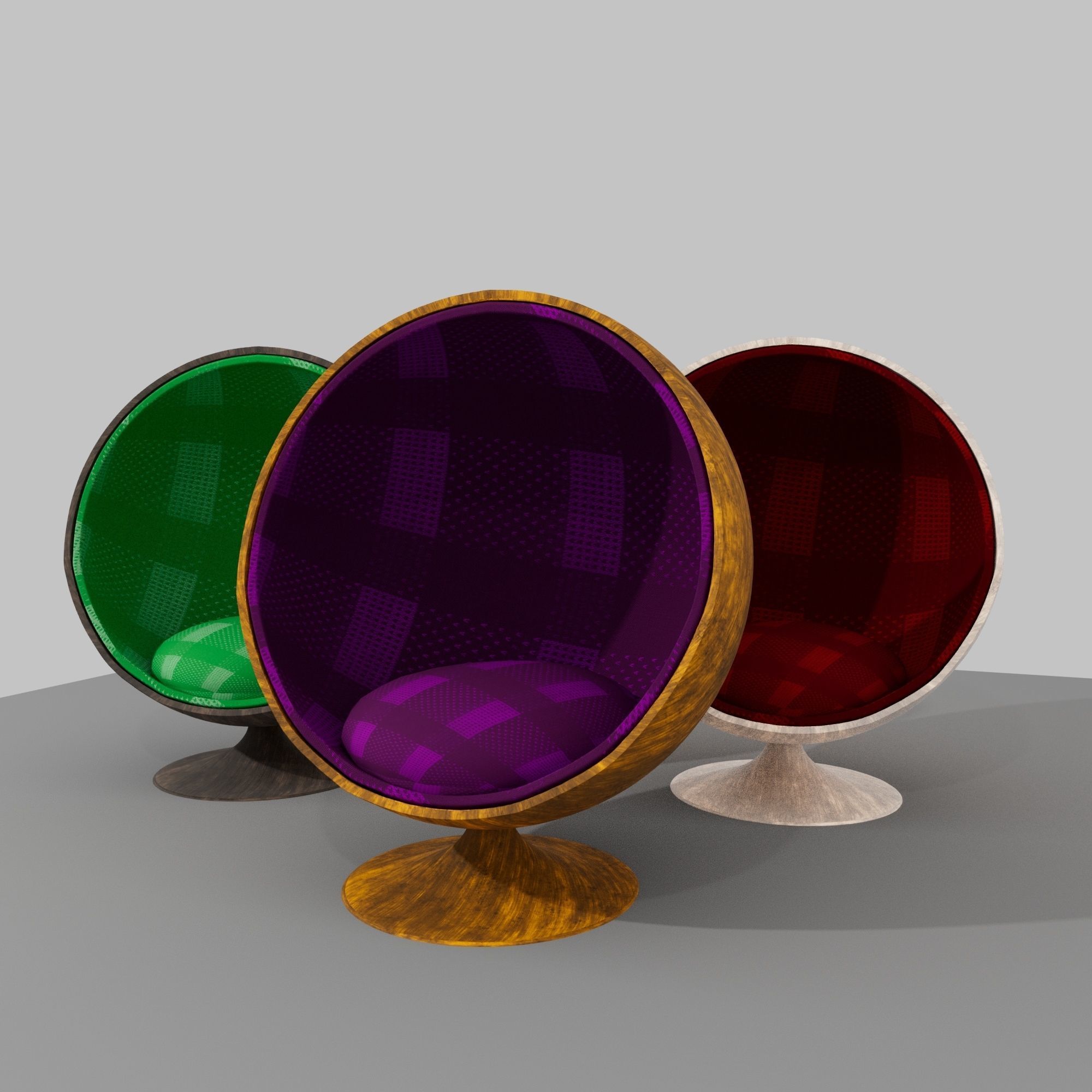 Cylindrical chair 3D model_10