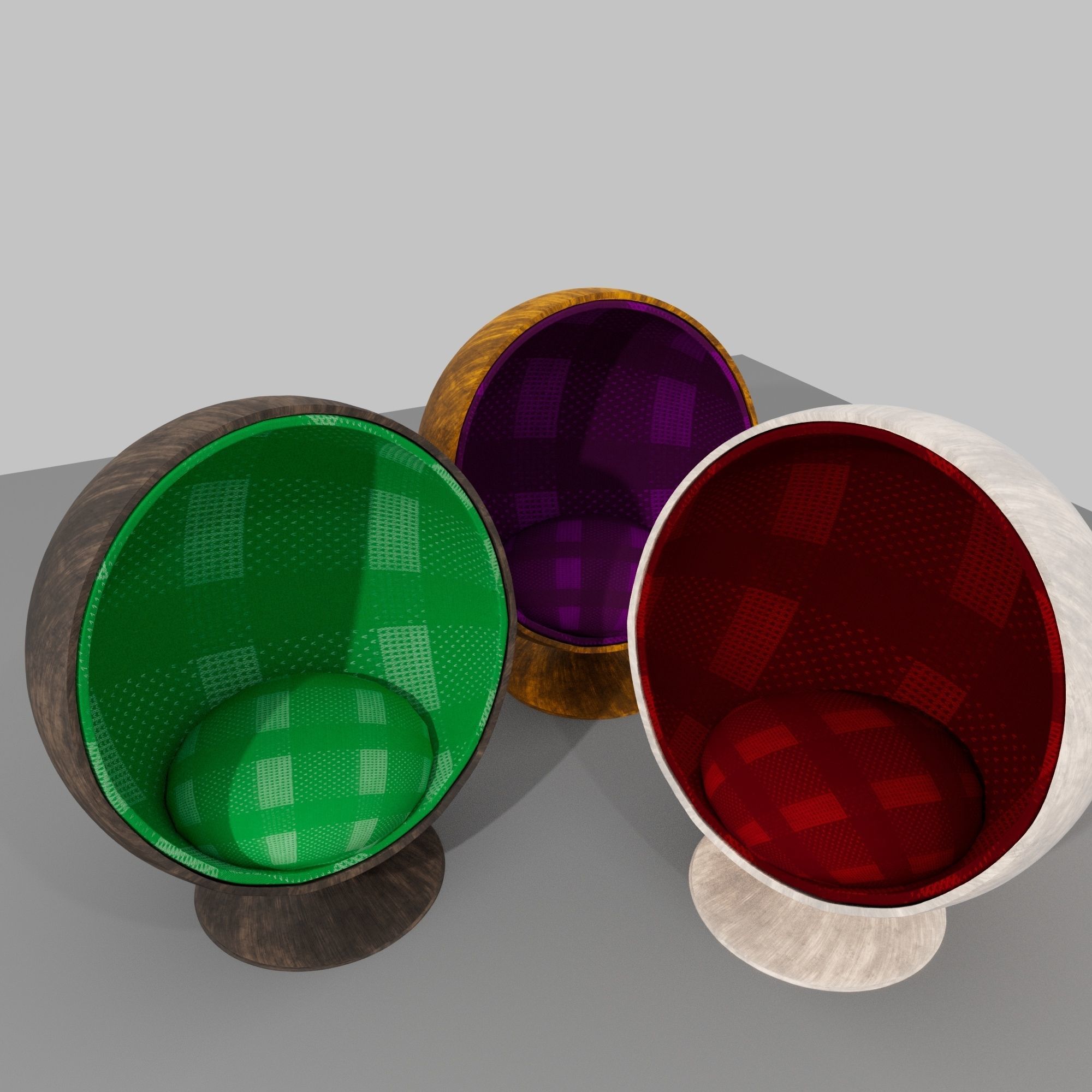 Cylindrical chair 3D model_4