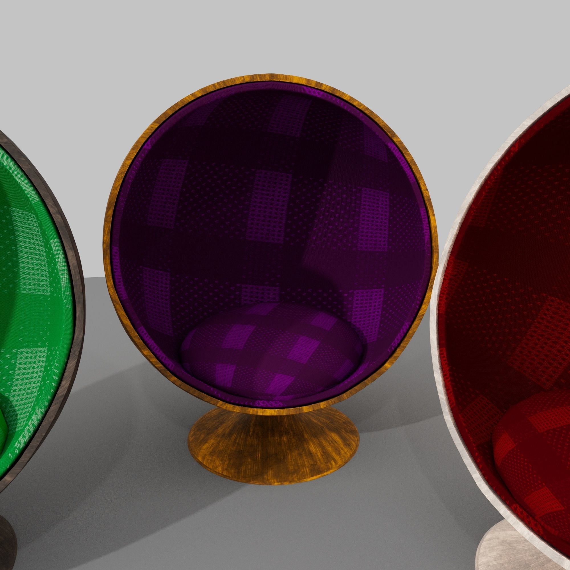 Cylindrical chair 3D model_7