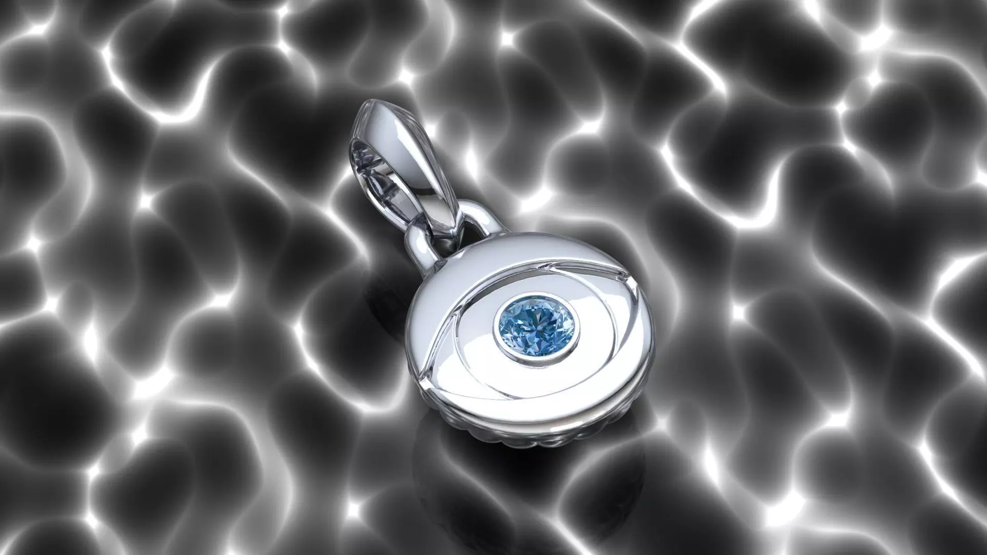 pendant eye gold 3D print model