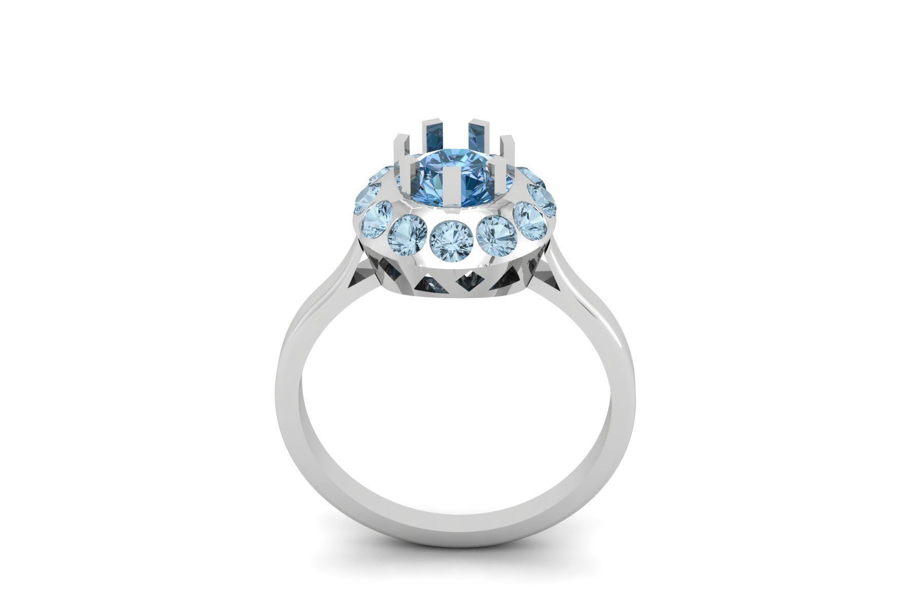 Solitaire Ring R 172 3D print model_1