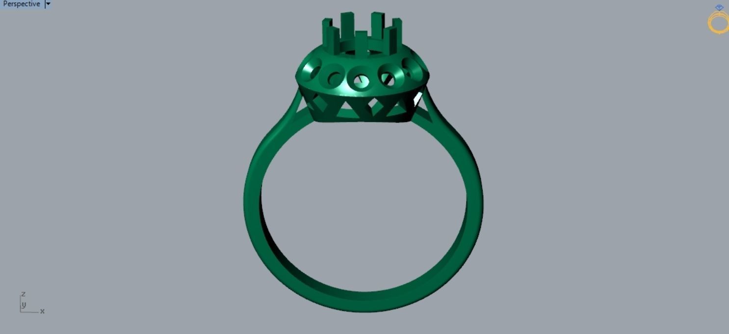 Solitaire Ring R 172 3D print model_6