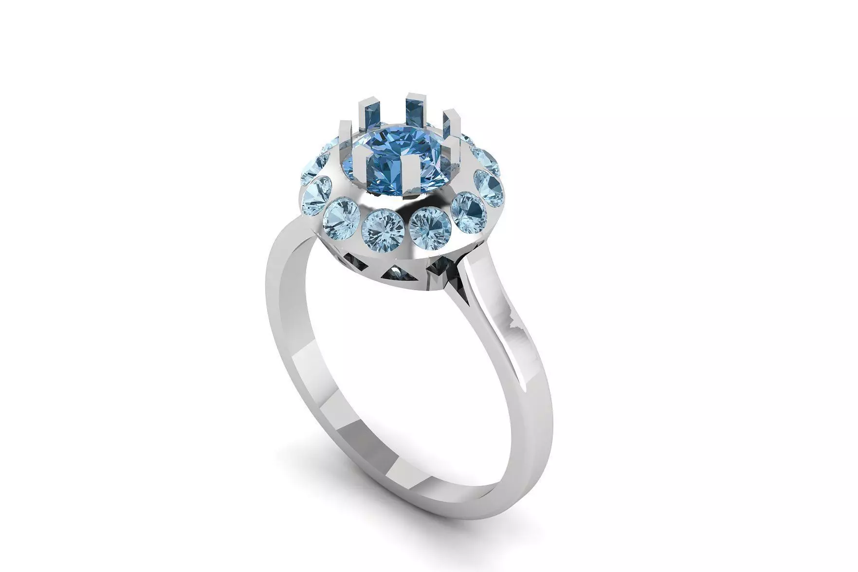 Solitaire Ring R 172 3D print model_0