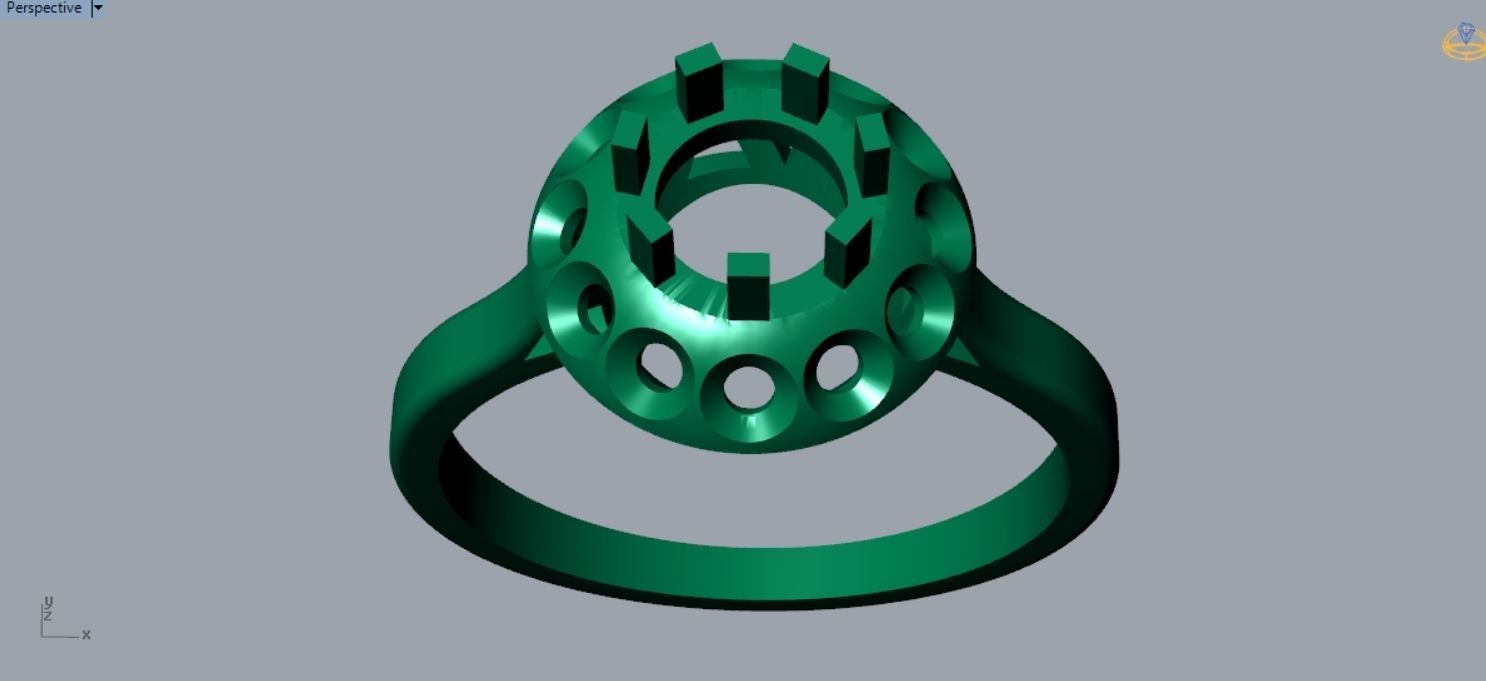 Solitaire Ring R 172 3D print model_7