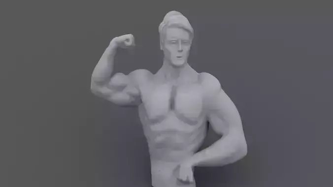 Muscular man 3D model 3D print model Muscular man 3D model 3D print model