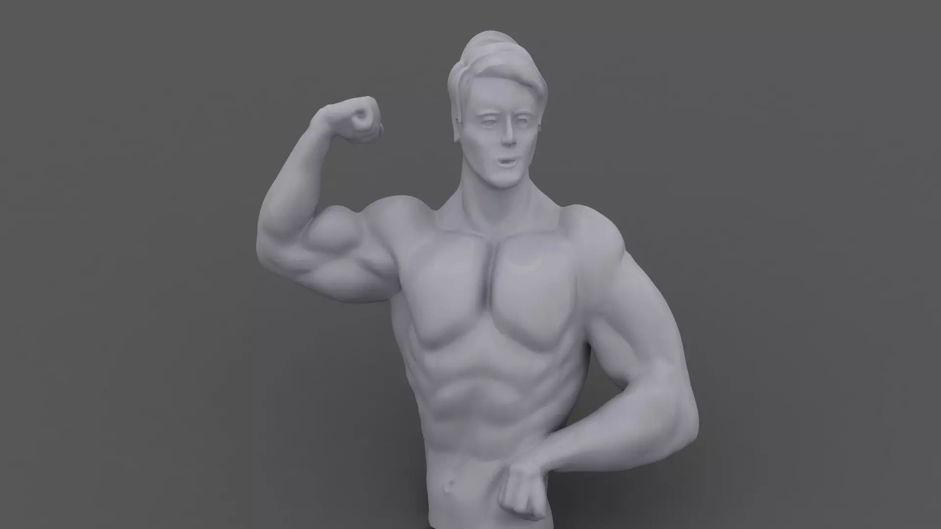 Muscular man 3D model 3D print model_0
