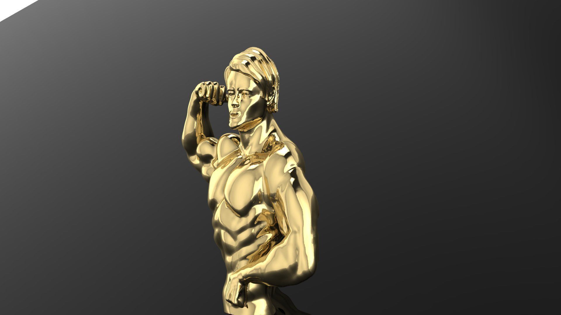 Muscular man 3D model 3D print model_4