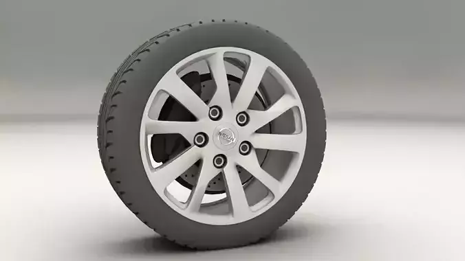 Nissan Sentra 2013 rims Low-poly 3D model