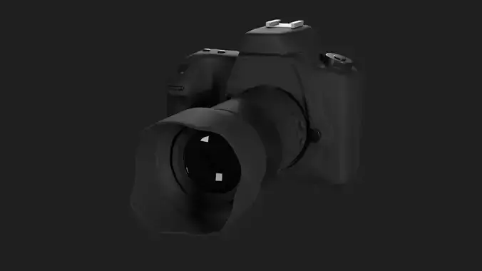 DSLR Photography Camera - High Poly 3D Model