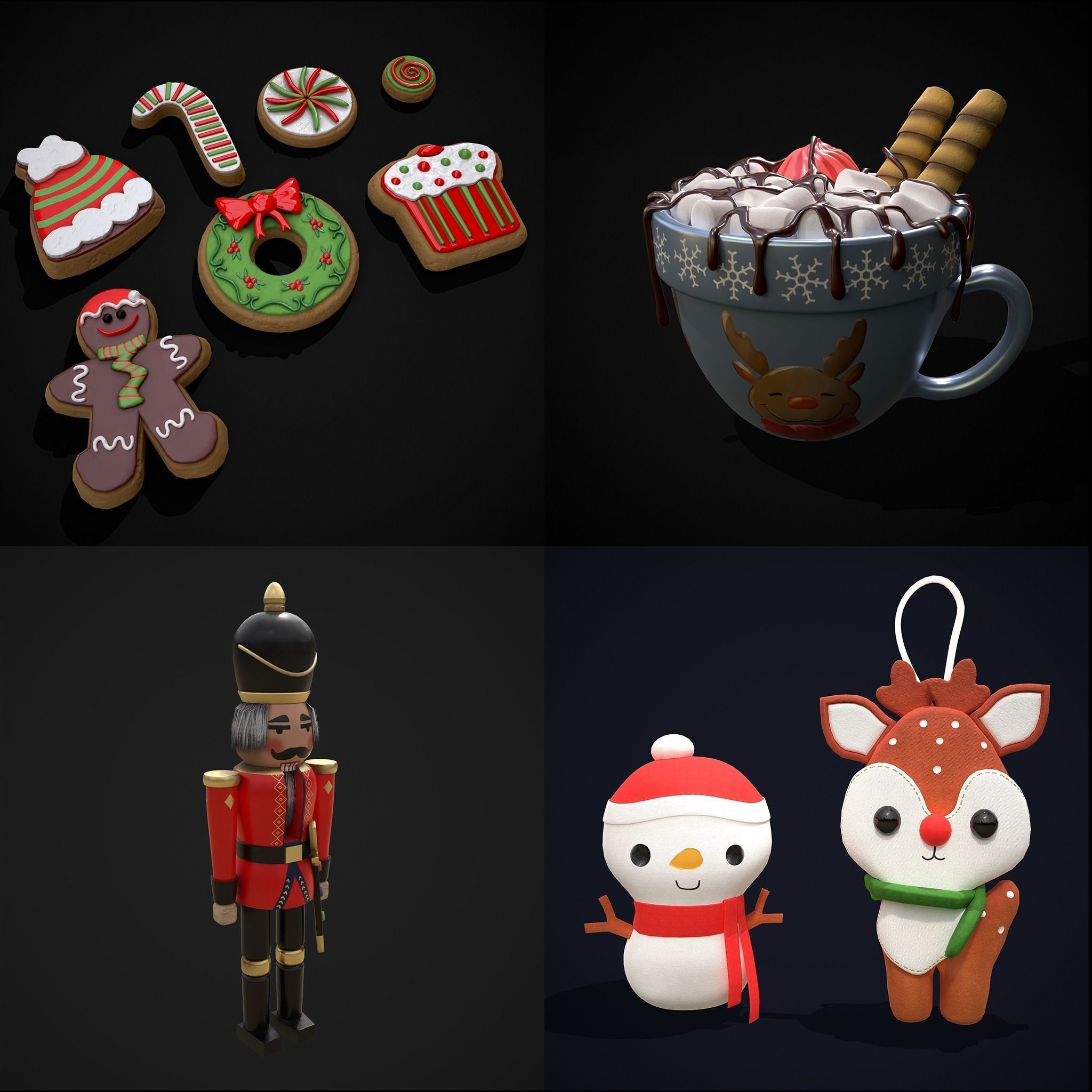 Christmas Prop Mix Two 3D Model Collection_10