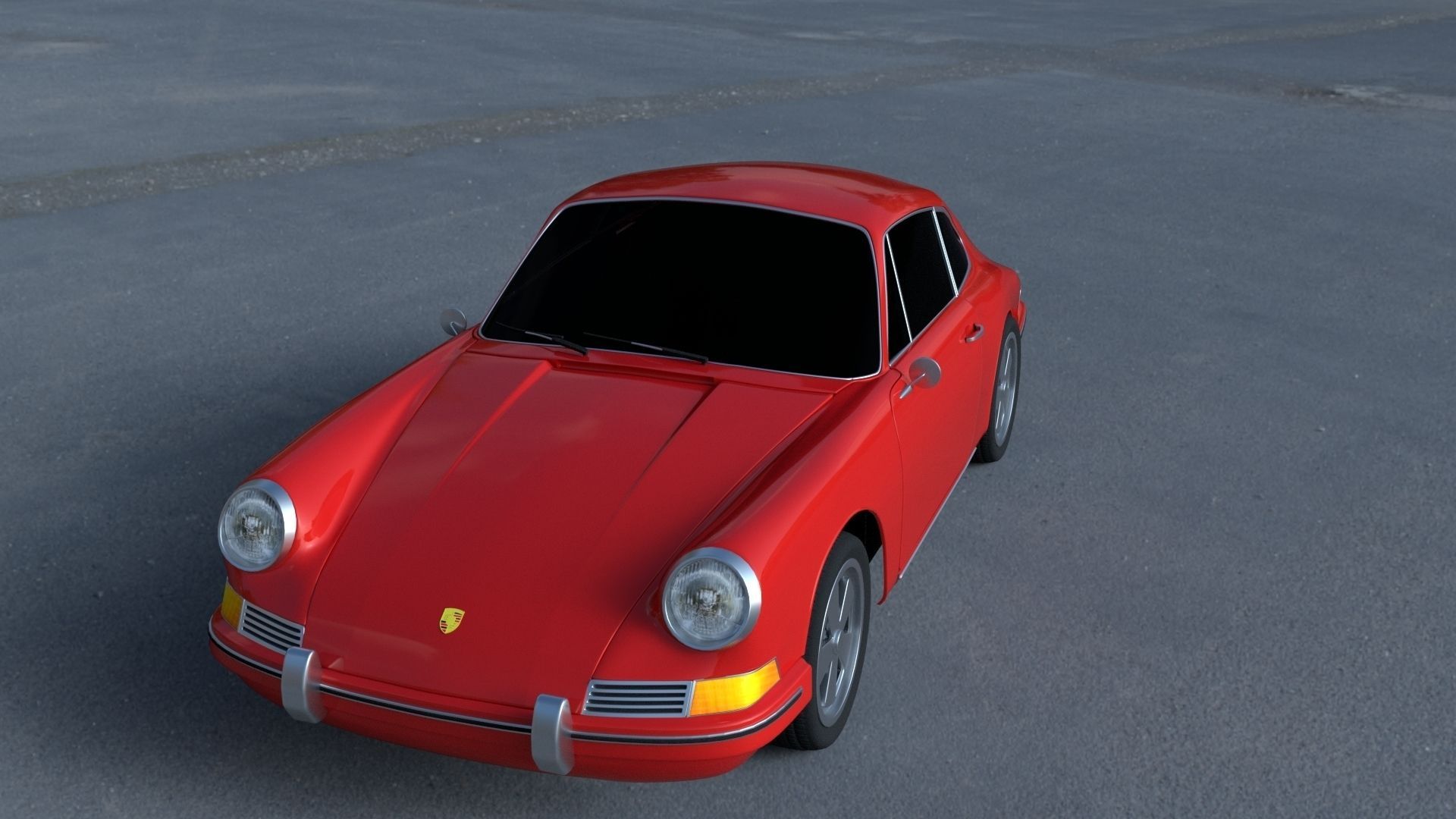 1965 Porsche 911 HDRI 3D model_2