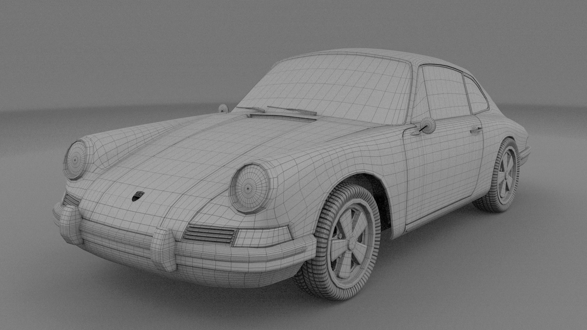 1965 Porsche 911 HDRI 3D model_3