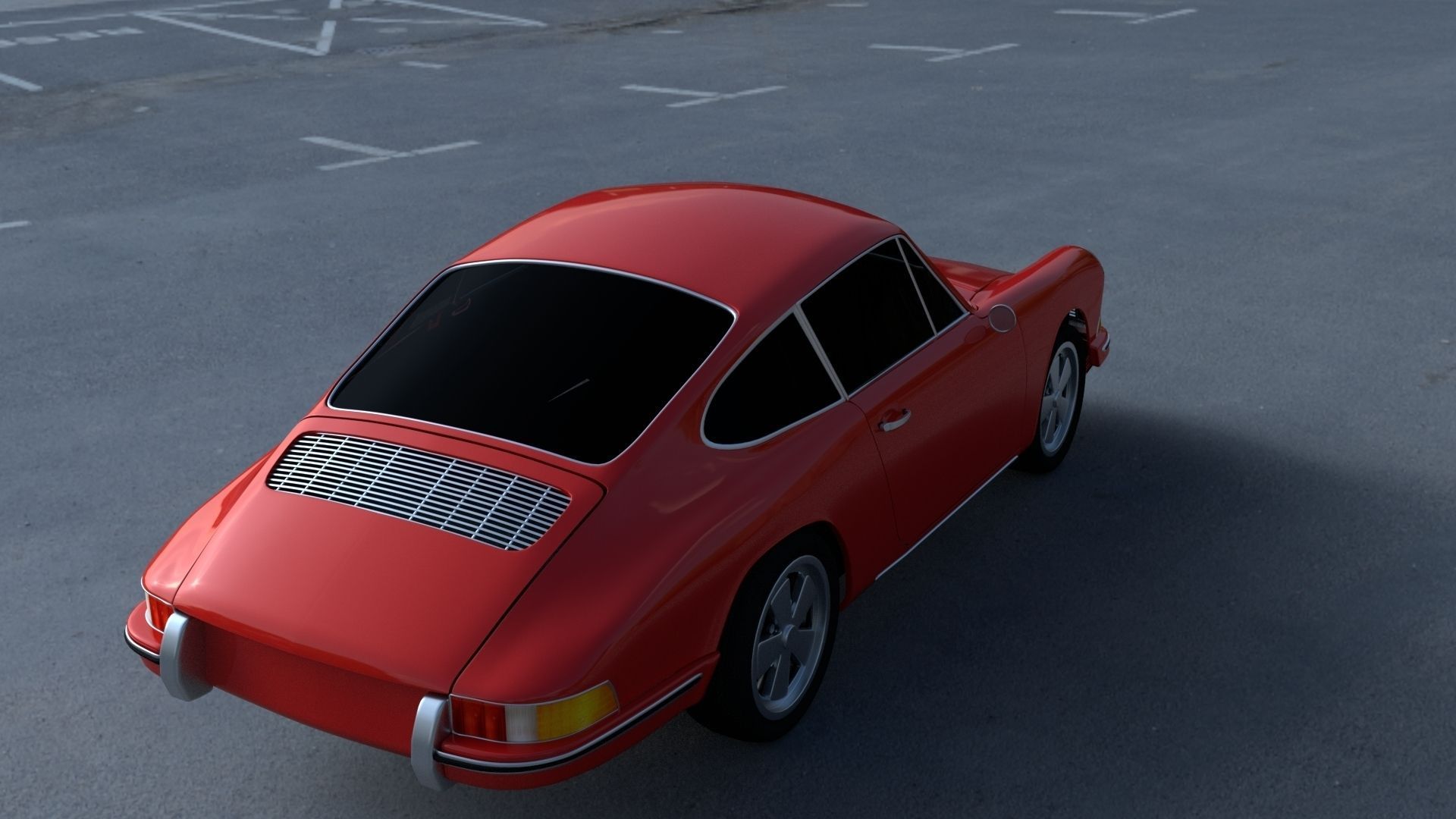 1965 Porsche 911 HDRI 3D model_26