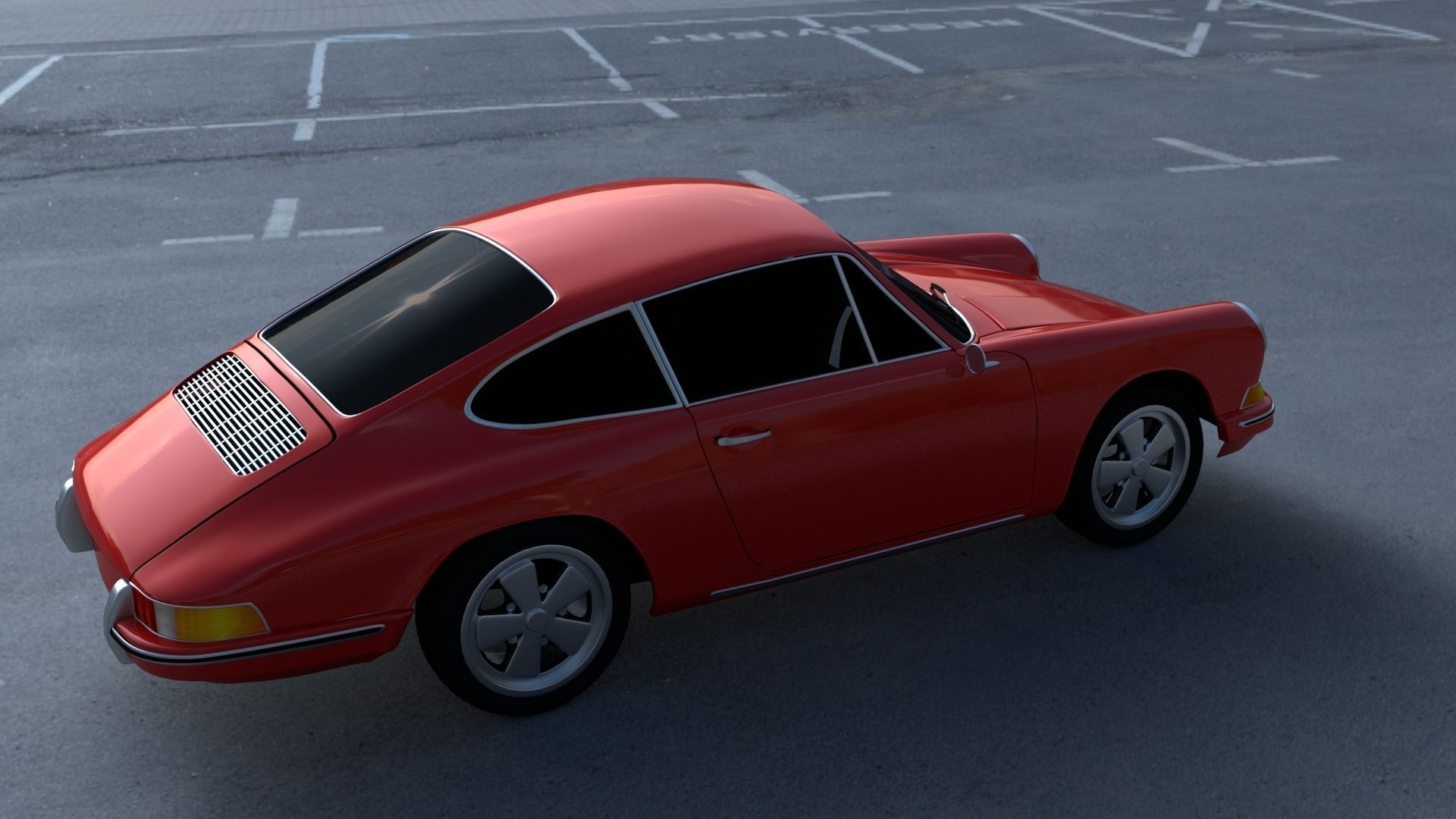 1965 Porsche 911 HDRI 3D model_20
