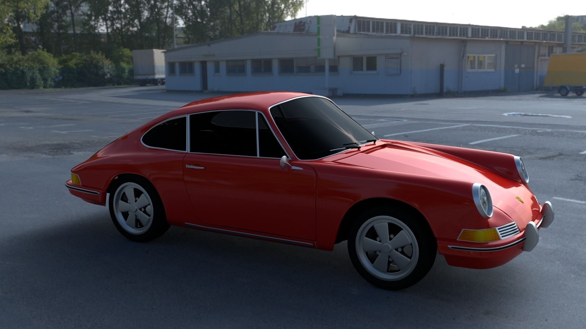 1965 Porsche 911 HDRI 3D model_12
