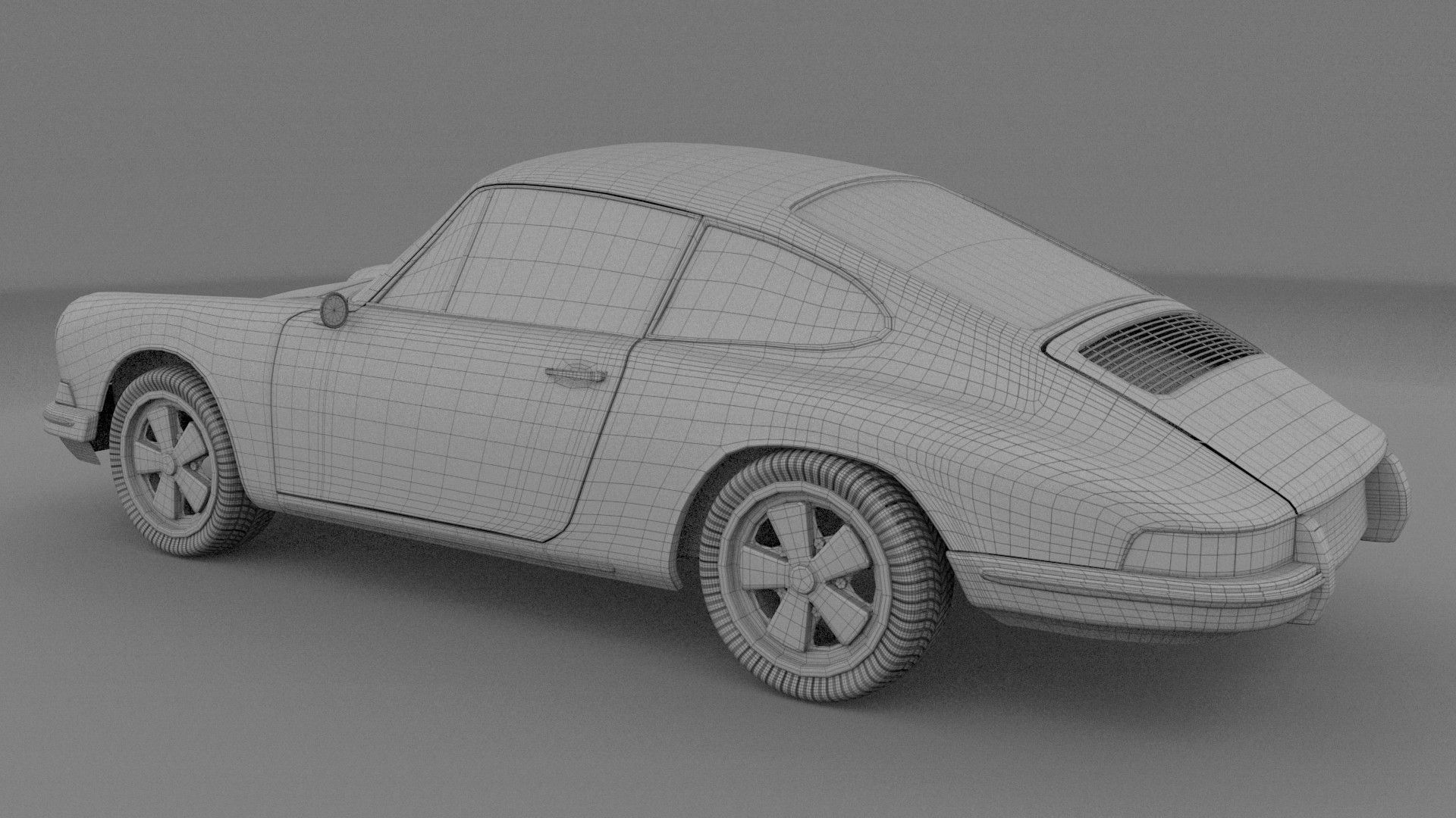 1965 Porsche 911 HDRI 3D model_4