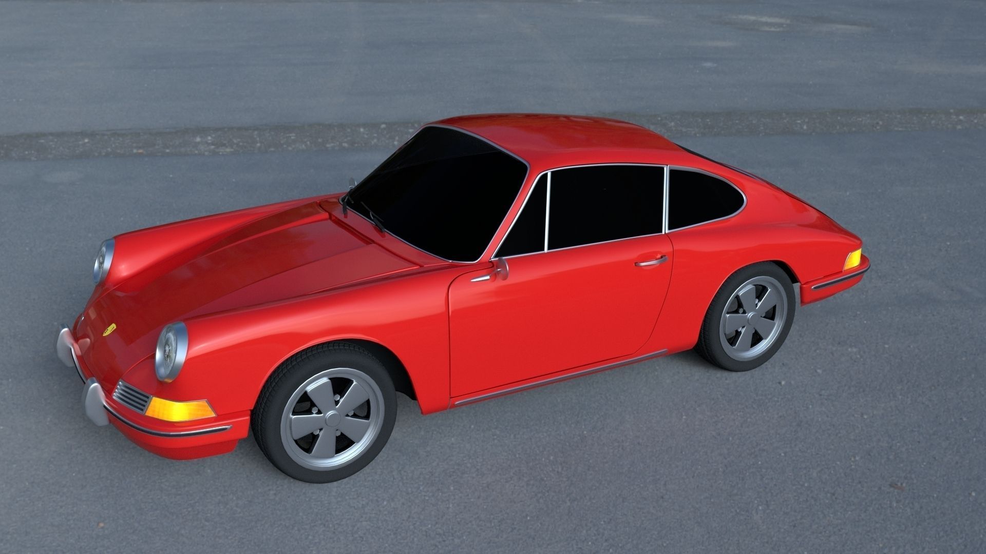 1965 Porsche 911 HDRI 3D model_19