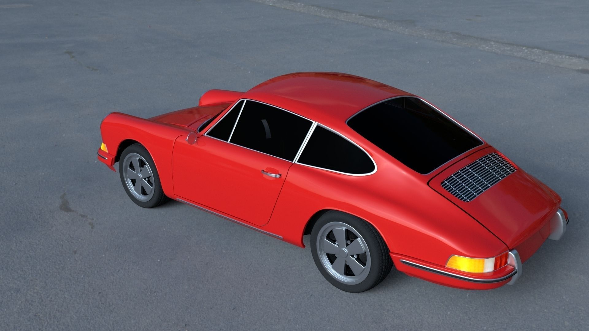 1965 Porsche 911 HDRI 3D model_8