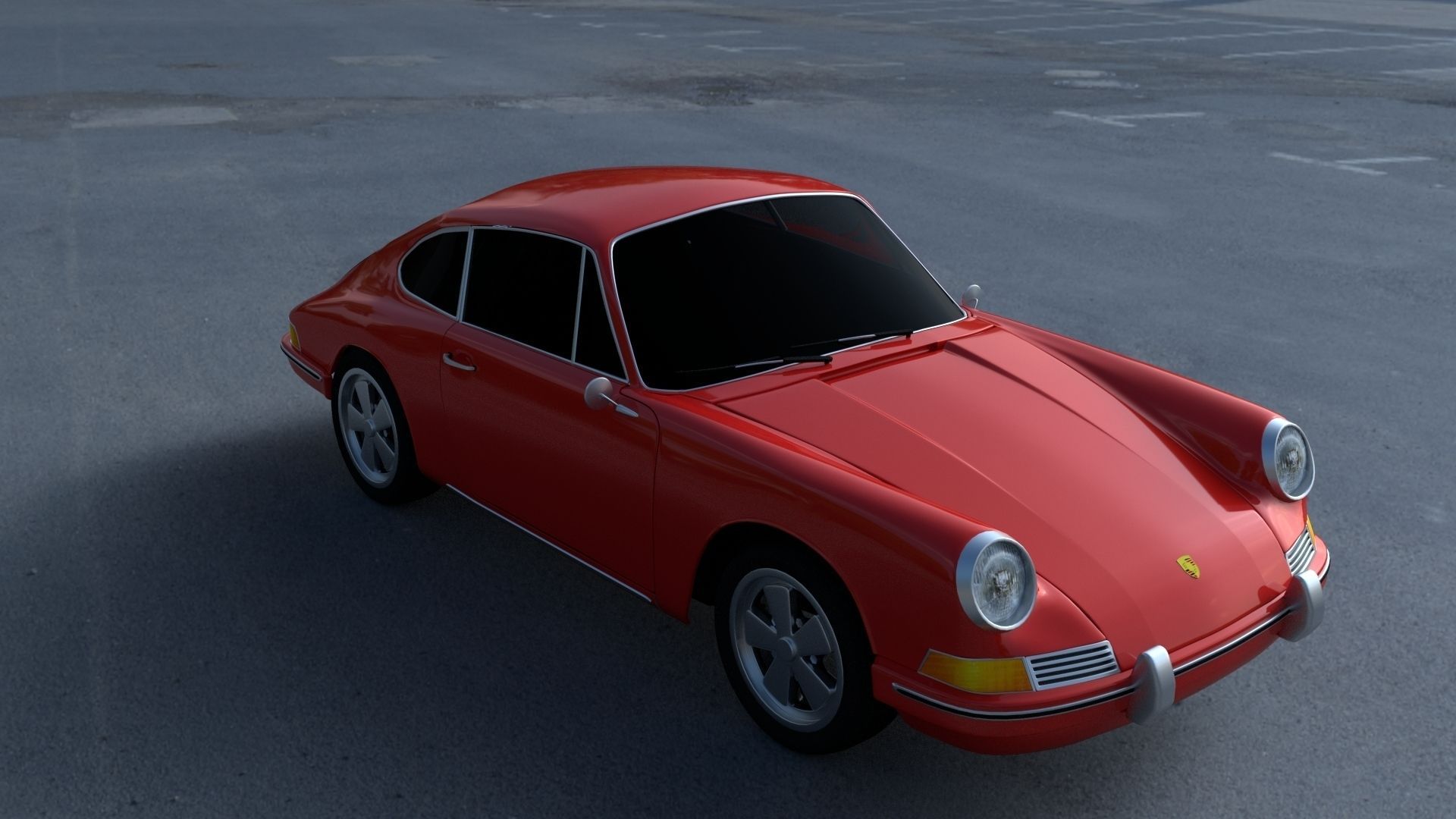 1965 Porsche 911 HDRI 3D model_14