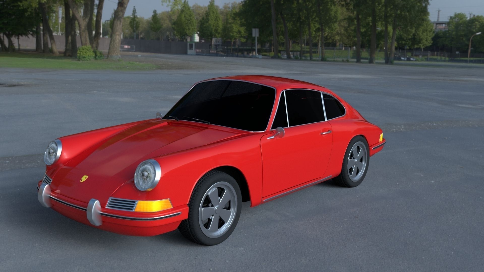 1965 Porsche 911 HDRI 3D model_1