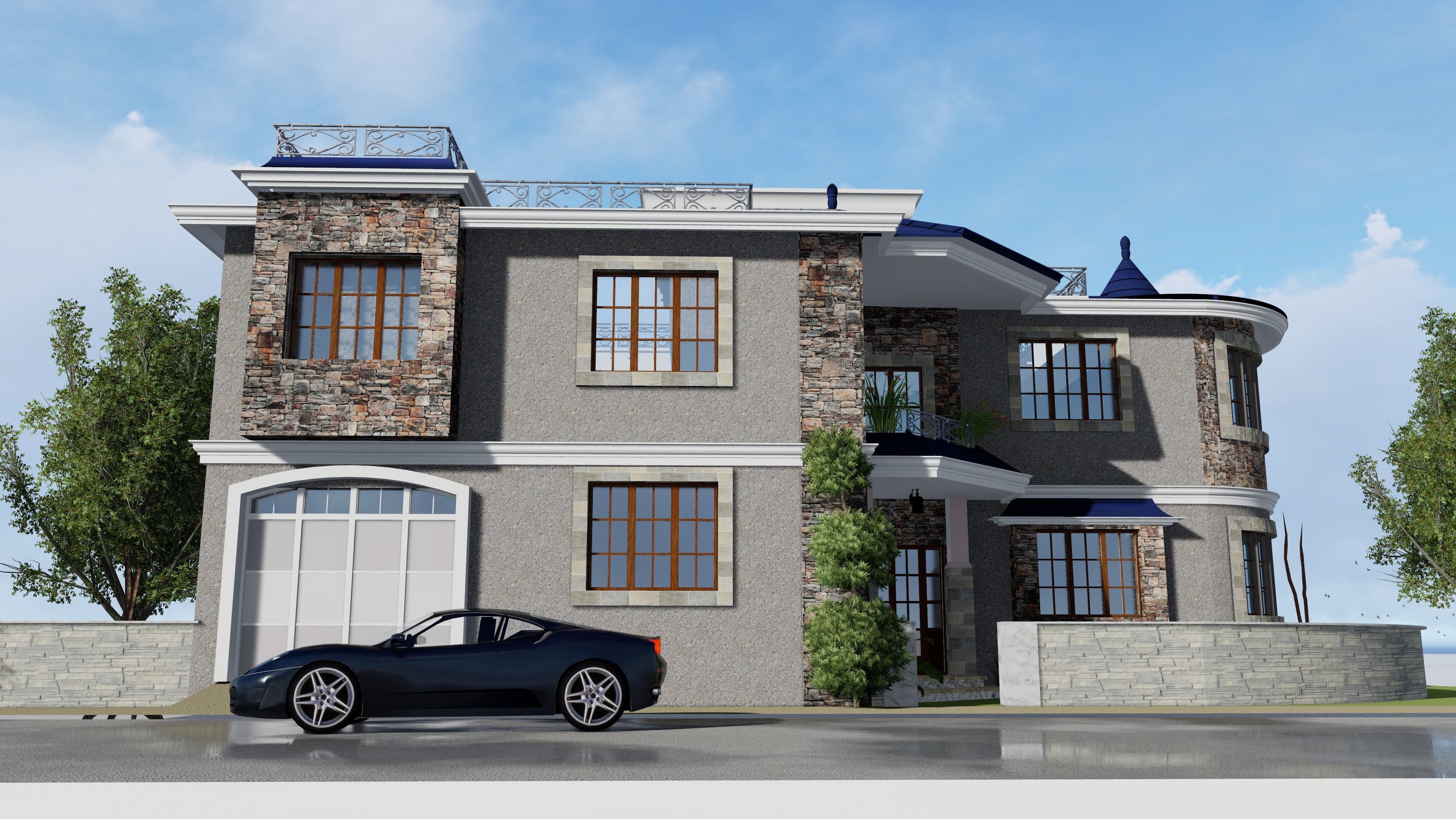 3D House Model 04 Low-poly 3D model_3