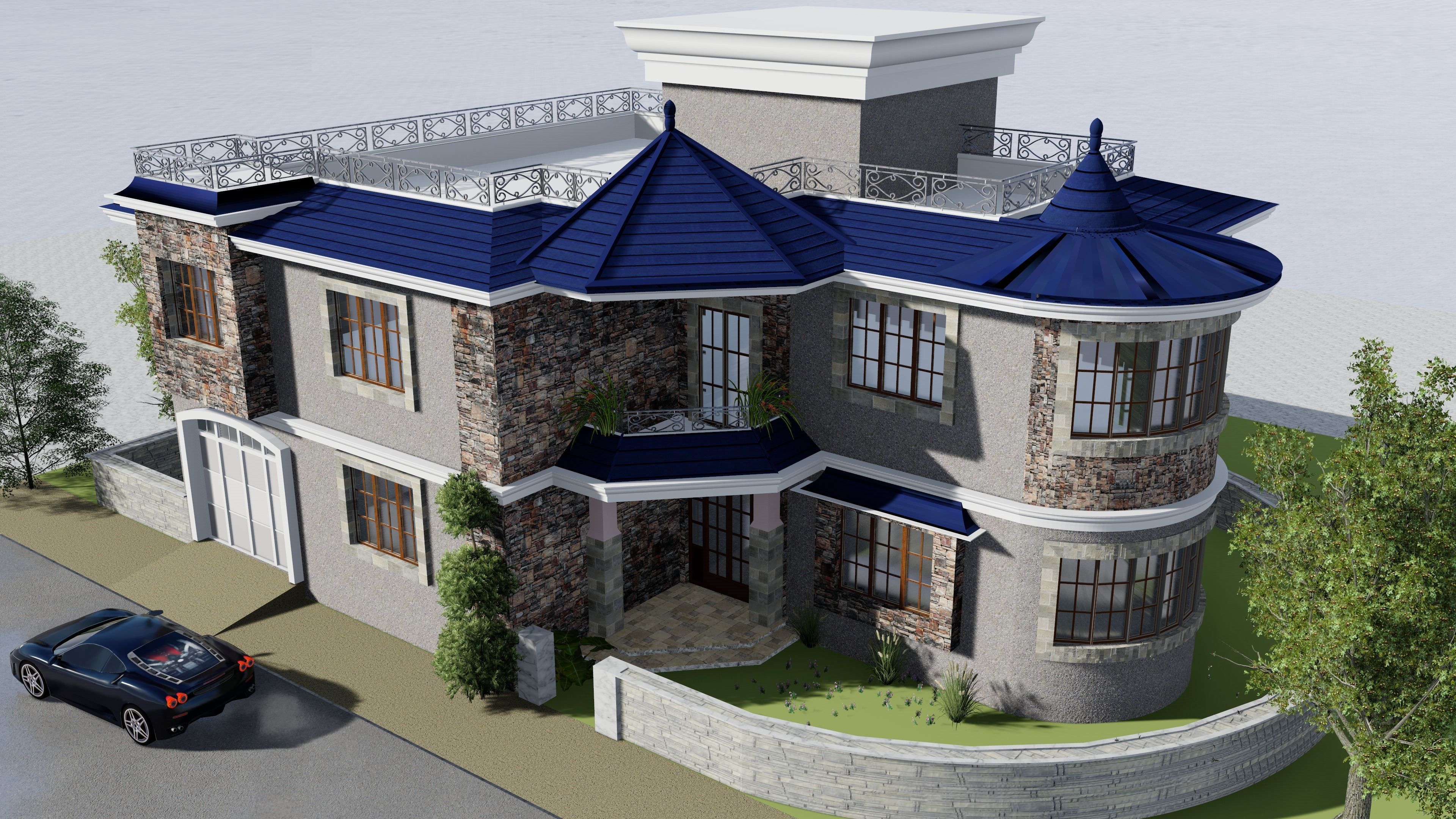 3D House Model 04 Low-poly 3D model_5
