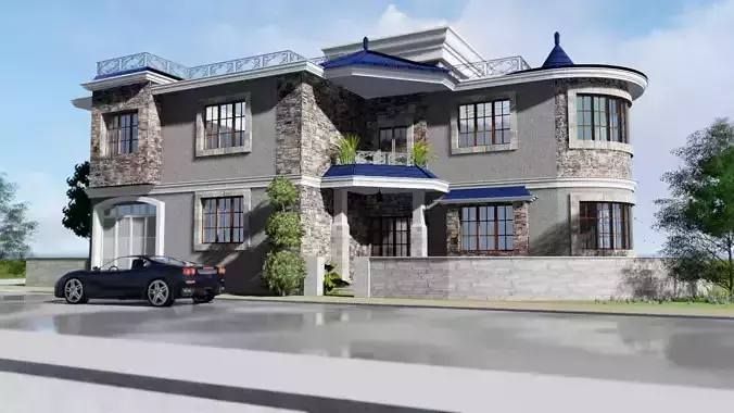 3D House Model 04 Low-poly 3D model