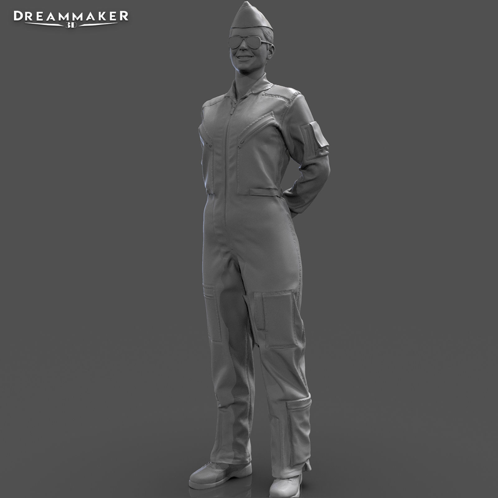 Female Pilot 3D print model_15