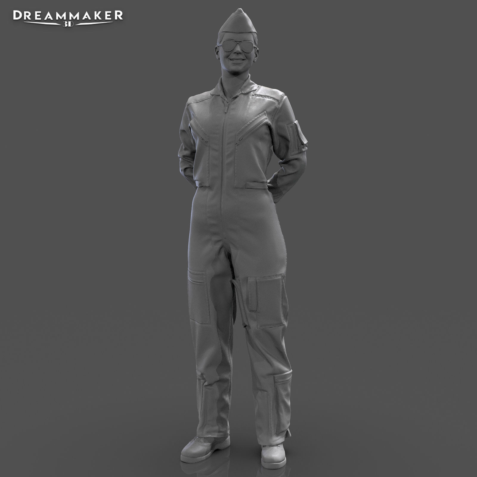 Female Pilot 3D print model_14