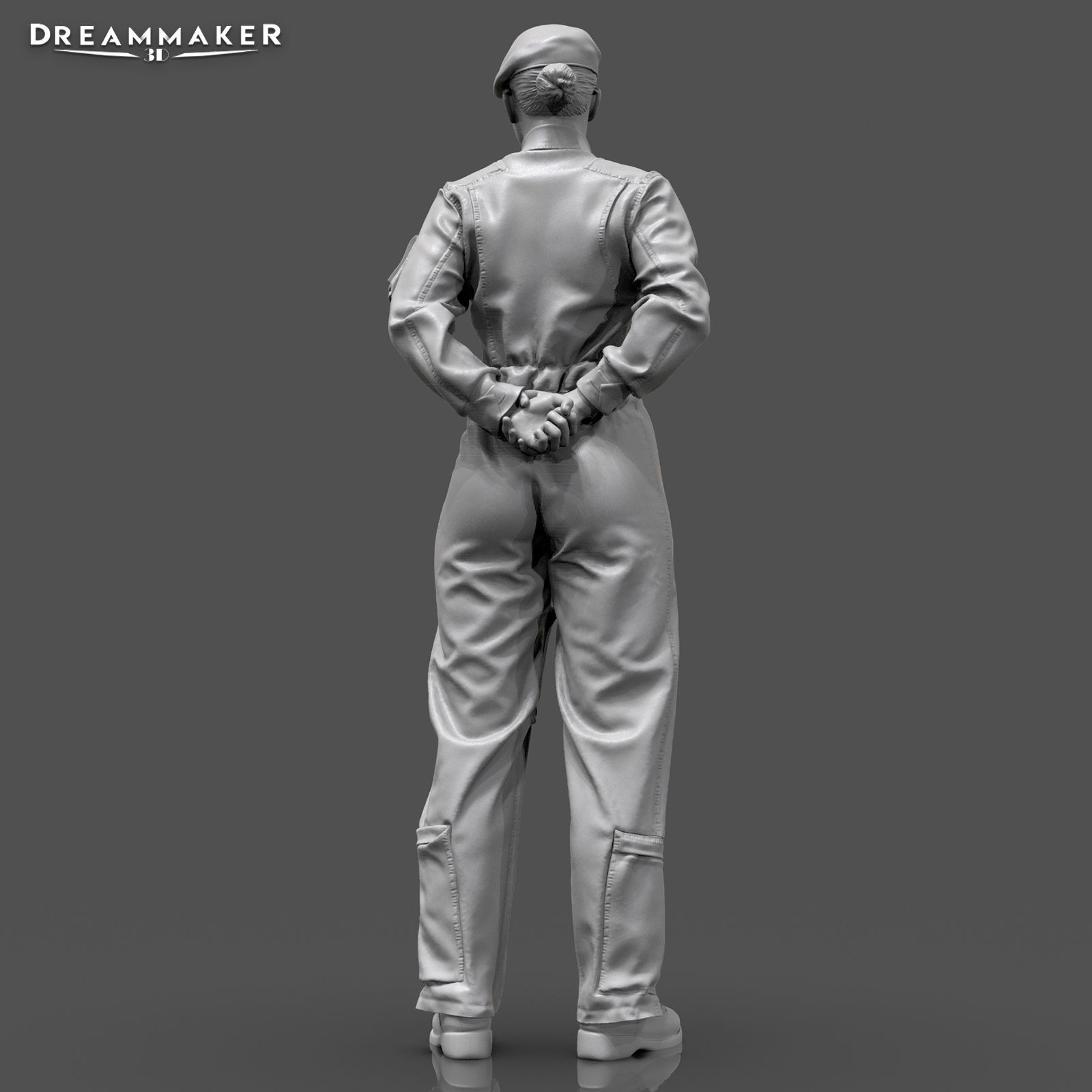 Female Pilot 3D print model_13
