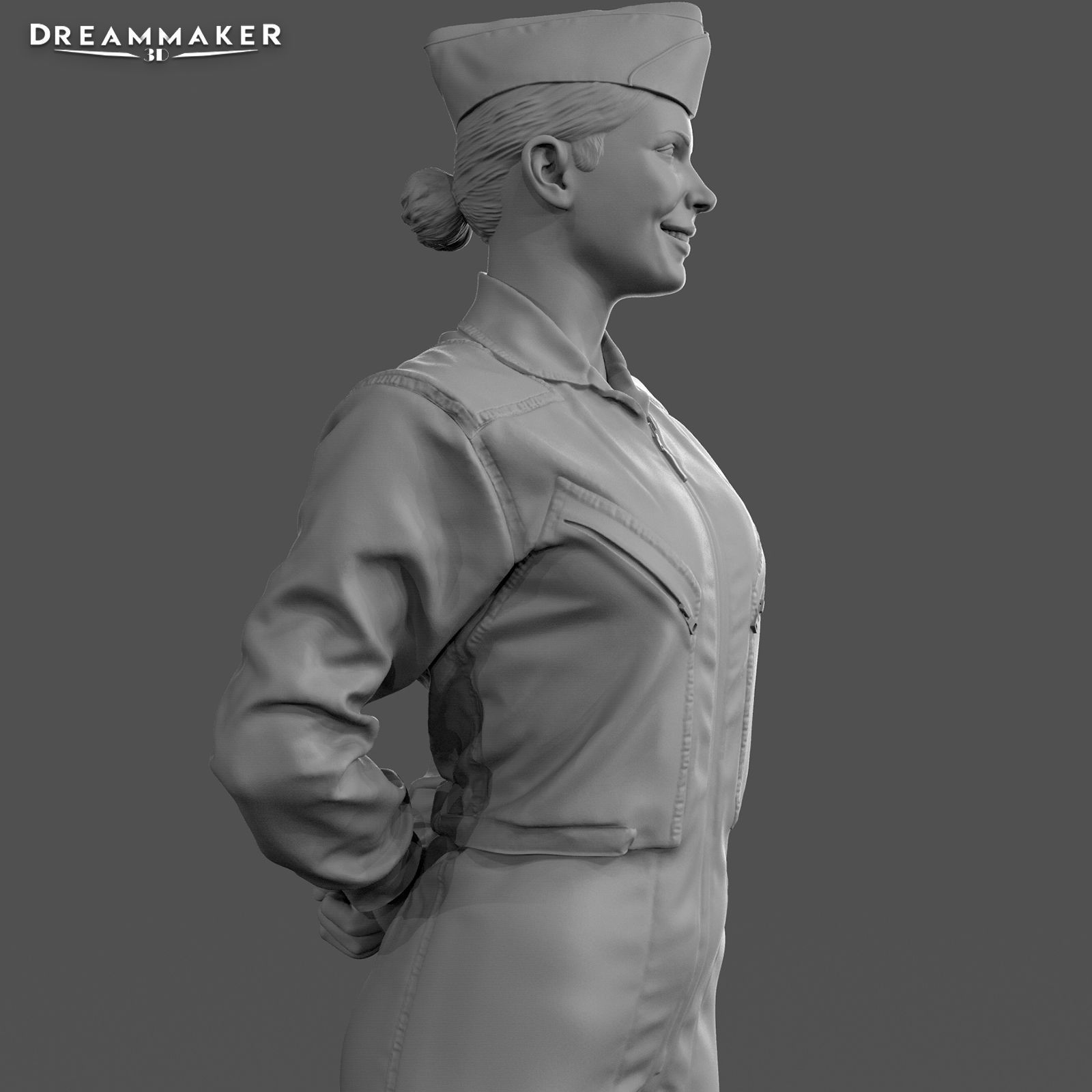 Female Pilot 3D print model_16