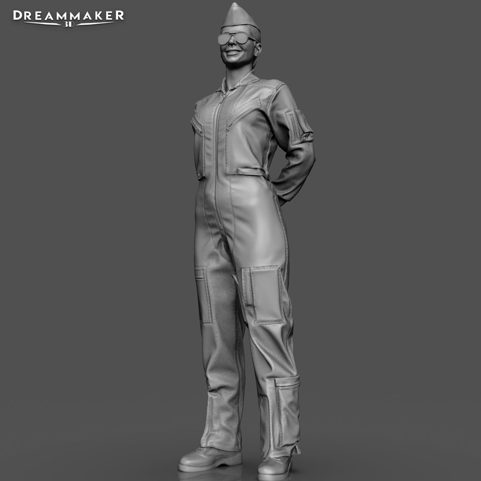 Female Pilot 3D print model_8