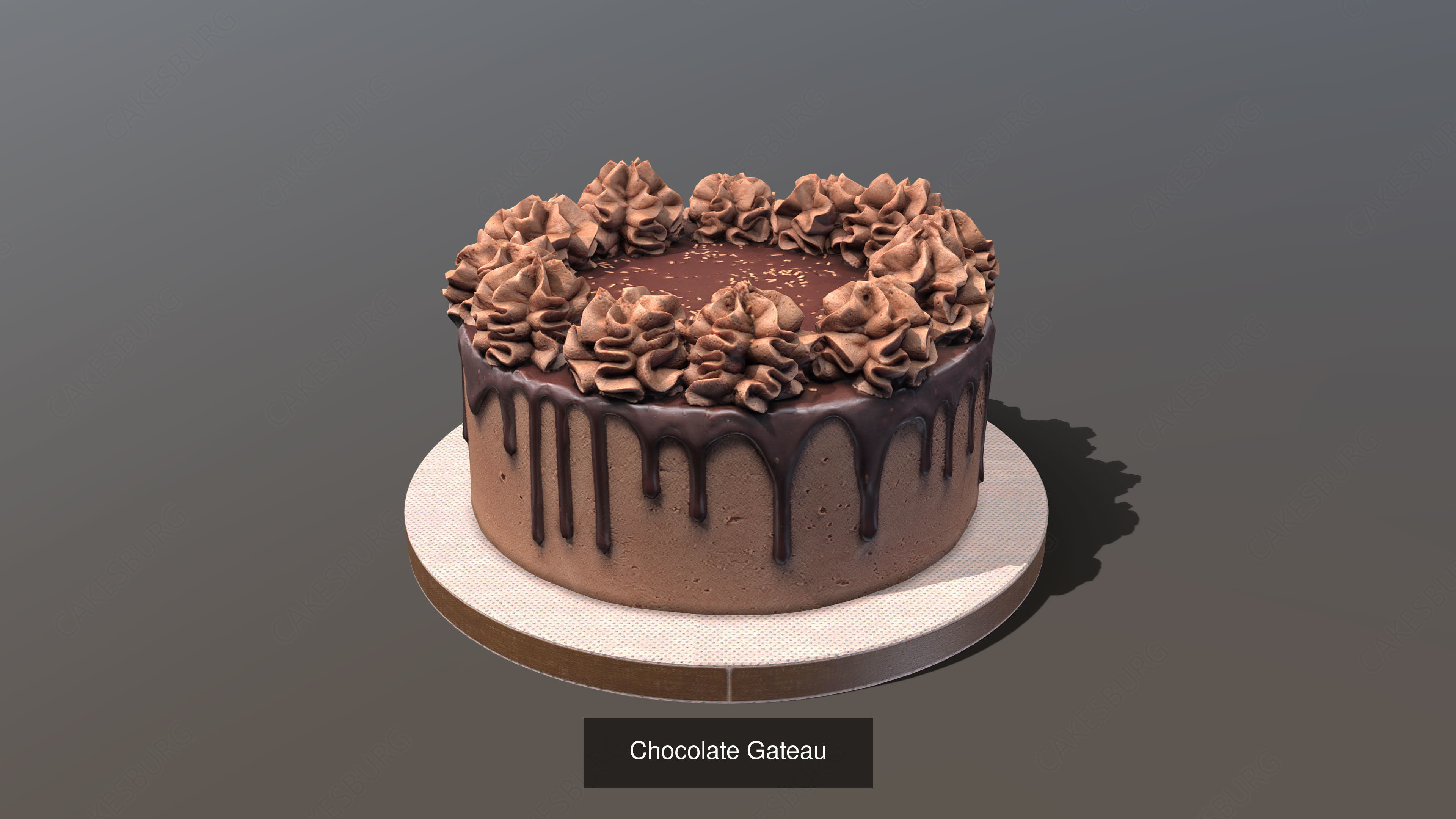 Realistic Premium Classic Cakes - 5pcs 3D Model Collection_2