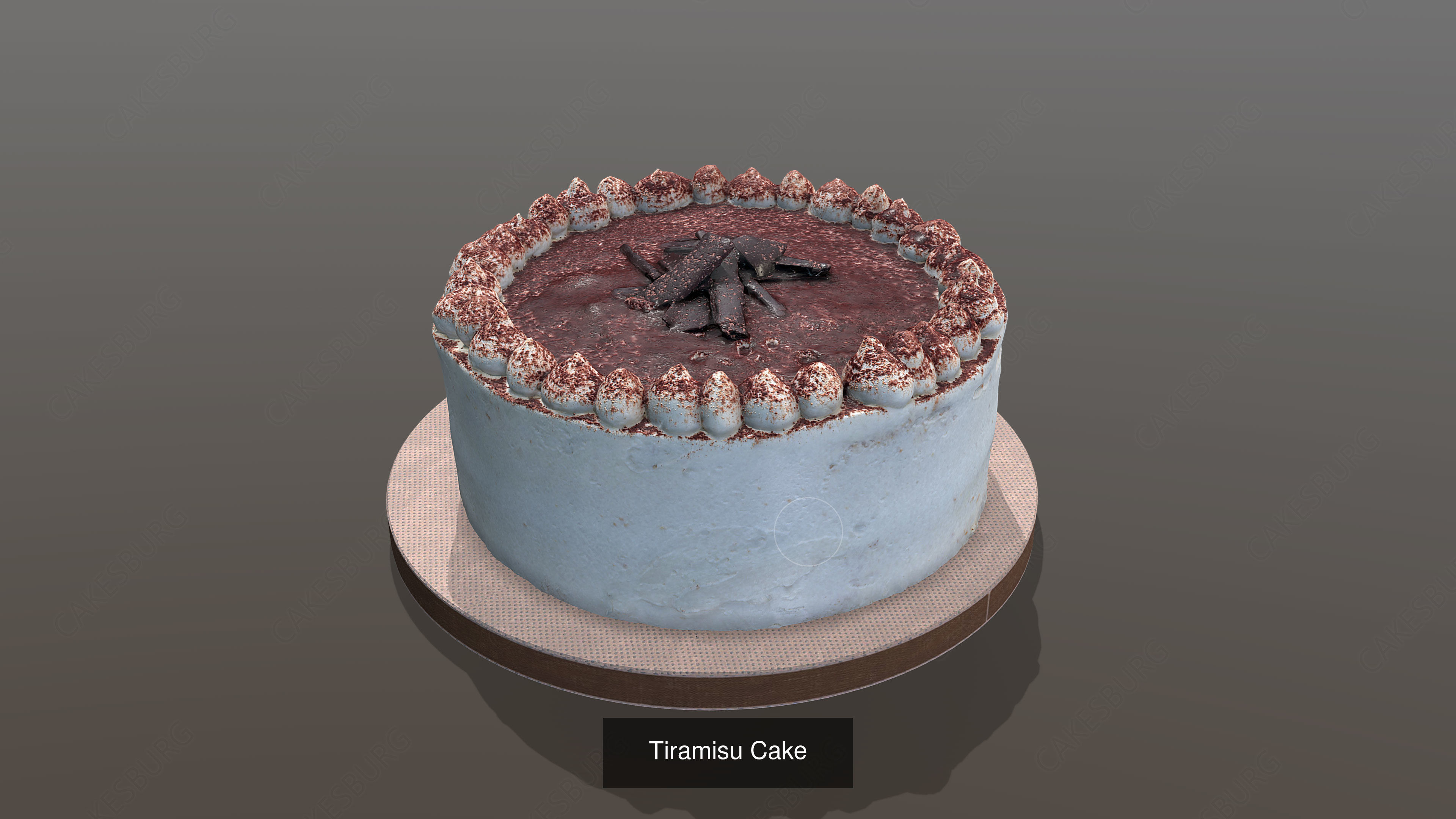 Realistic Premium Classic Cakes - 5pcs 3D Model Collection_4