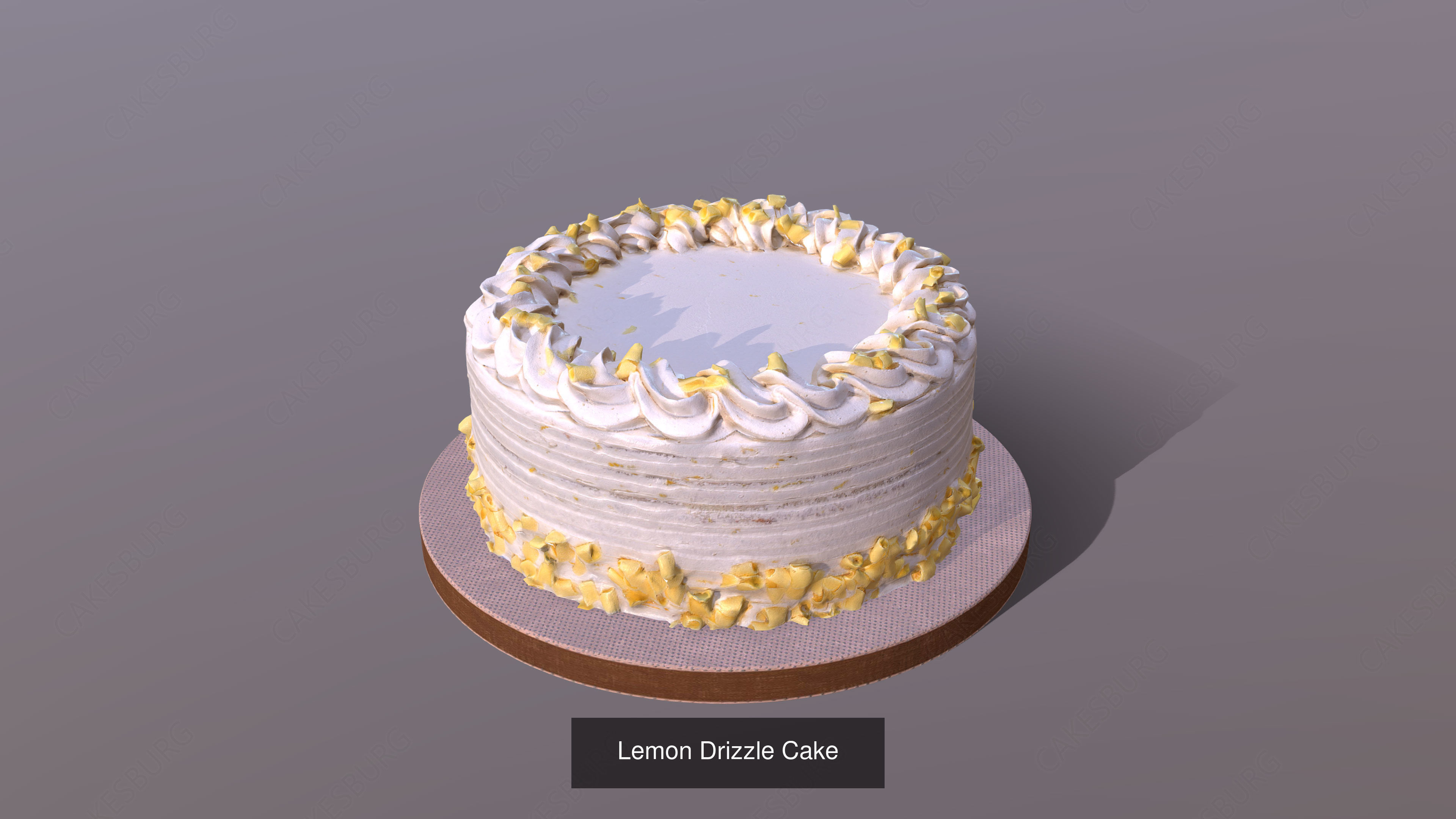 Realistic Premium Classic Cakes - 5pcs 3D Model Collection_6