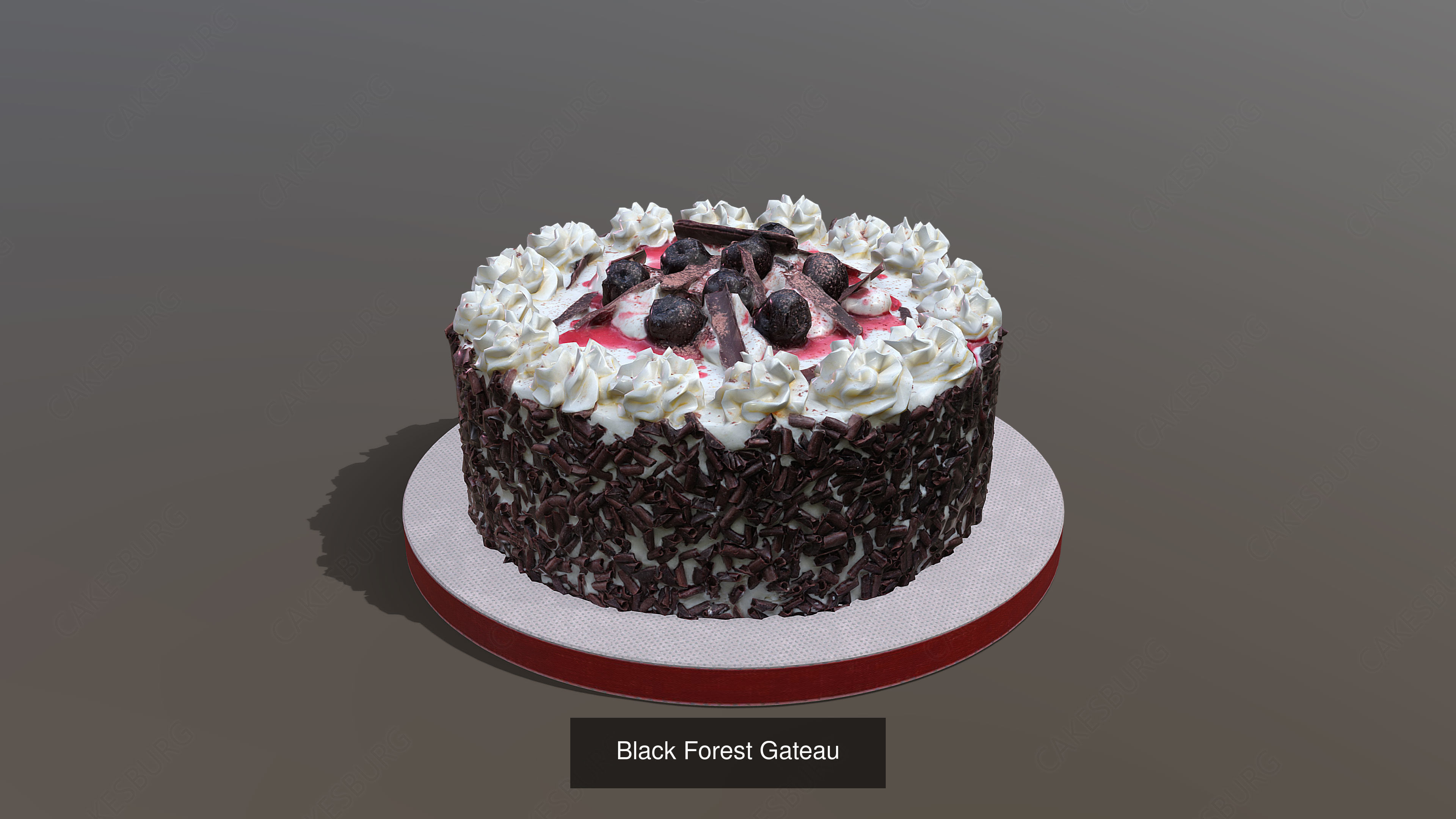 Realistic Premium Classic Cakes - 5pcs 3D Model Collection_3