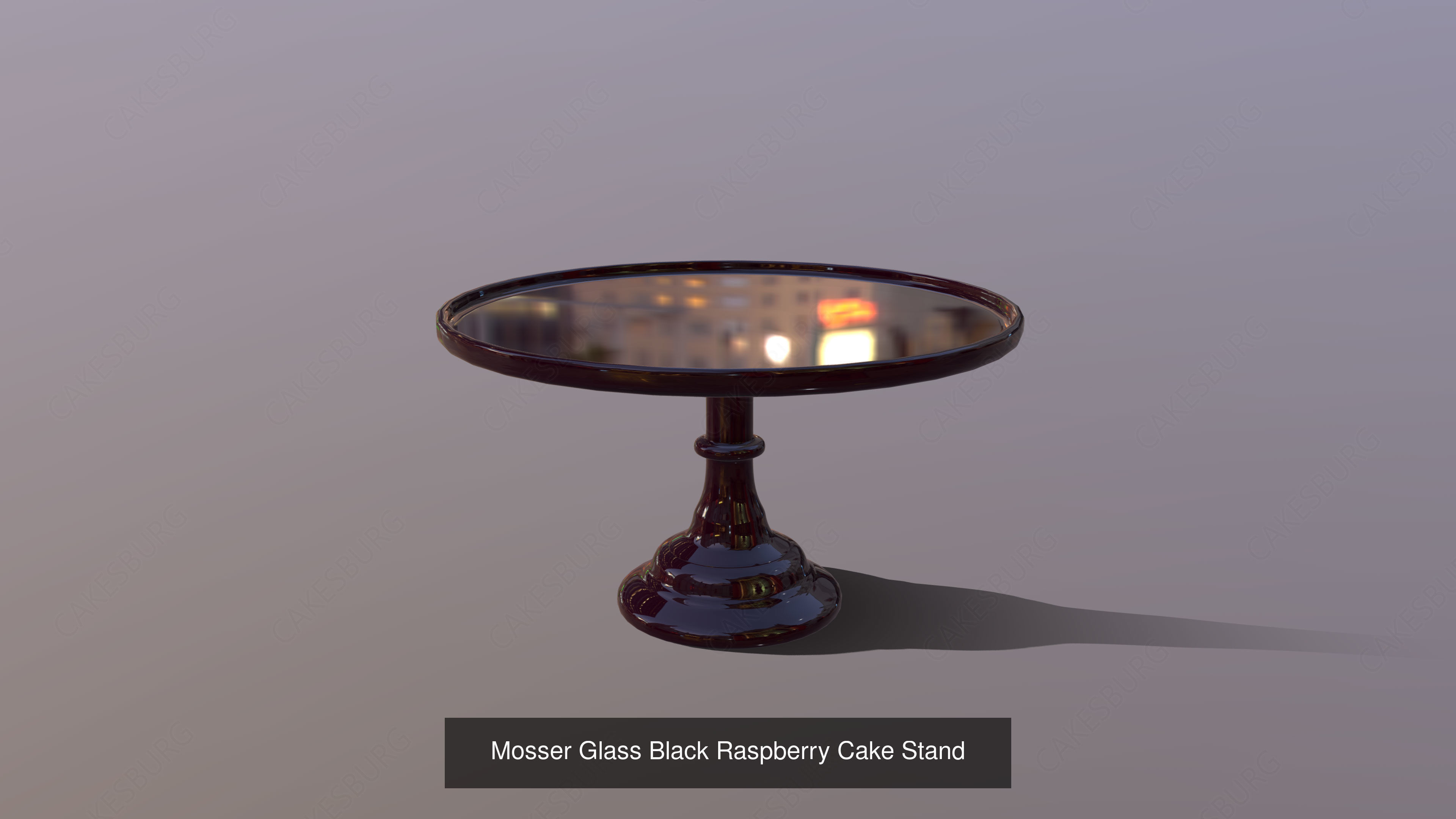 Mosser Glass Cake Stands - 7 Colours 3D Model Collection_2