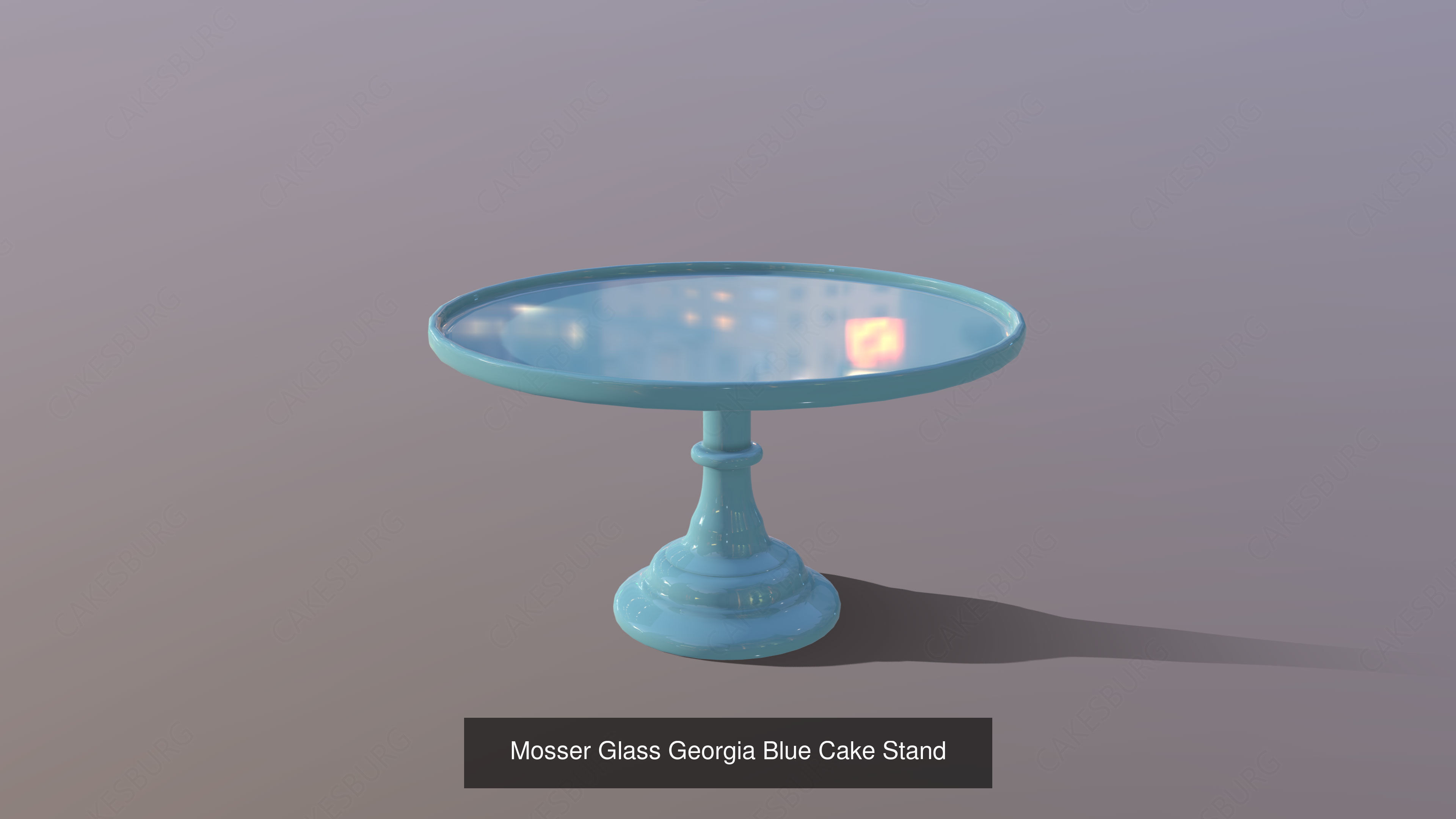 Mosser Glass Cake Stands - 7 Colours 3D Model Collection_1