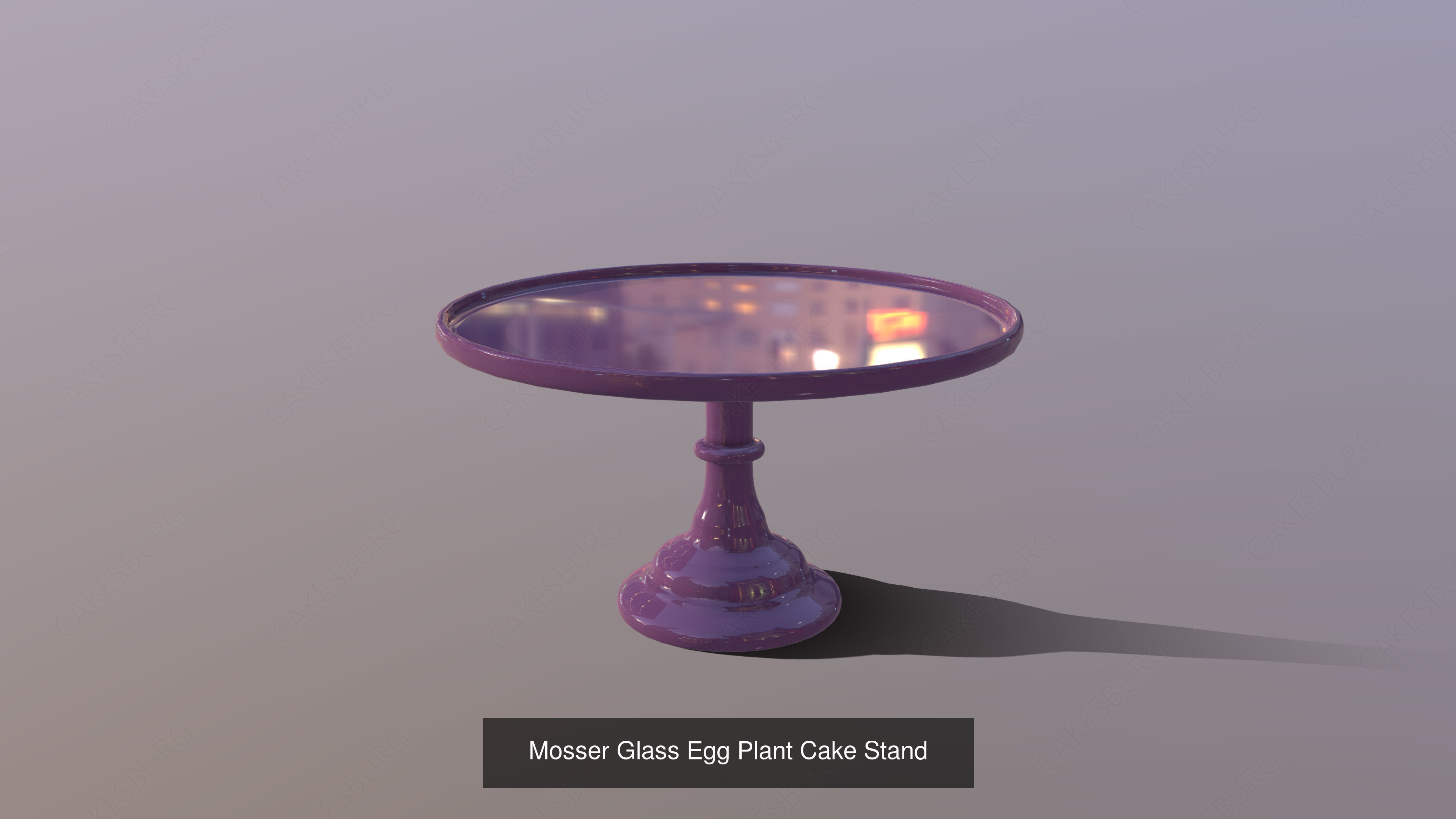 Mosser Glass Cake Stands - 7 Colours 3D Model Collection_6