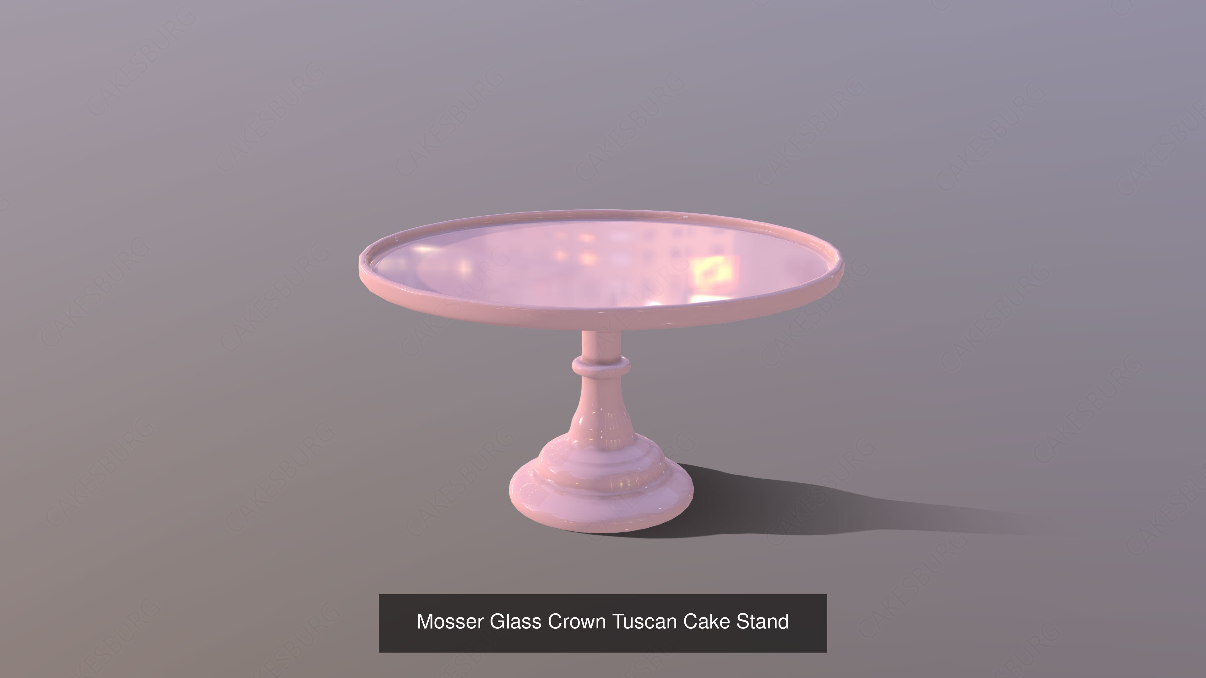Mosser Glass Cake Stands - 7 Colours 3D Model Collection_4