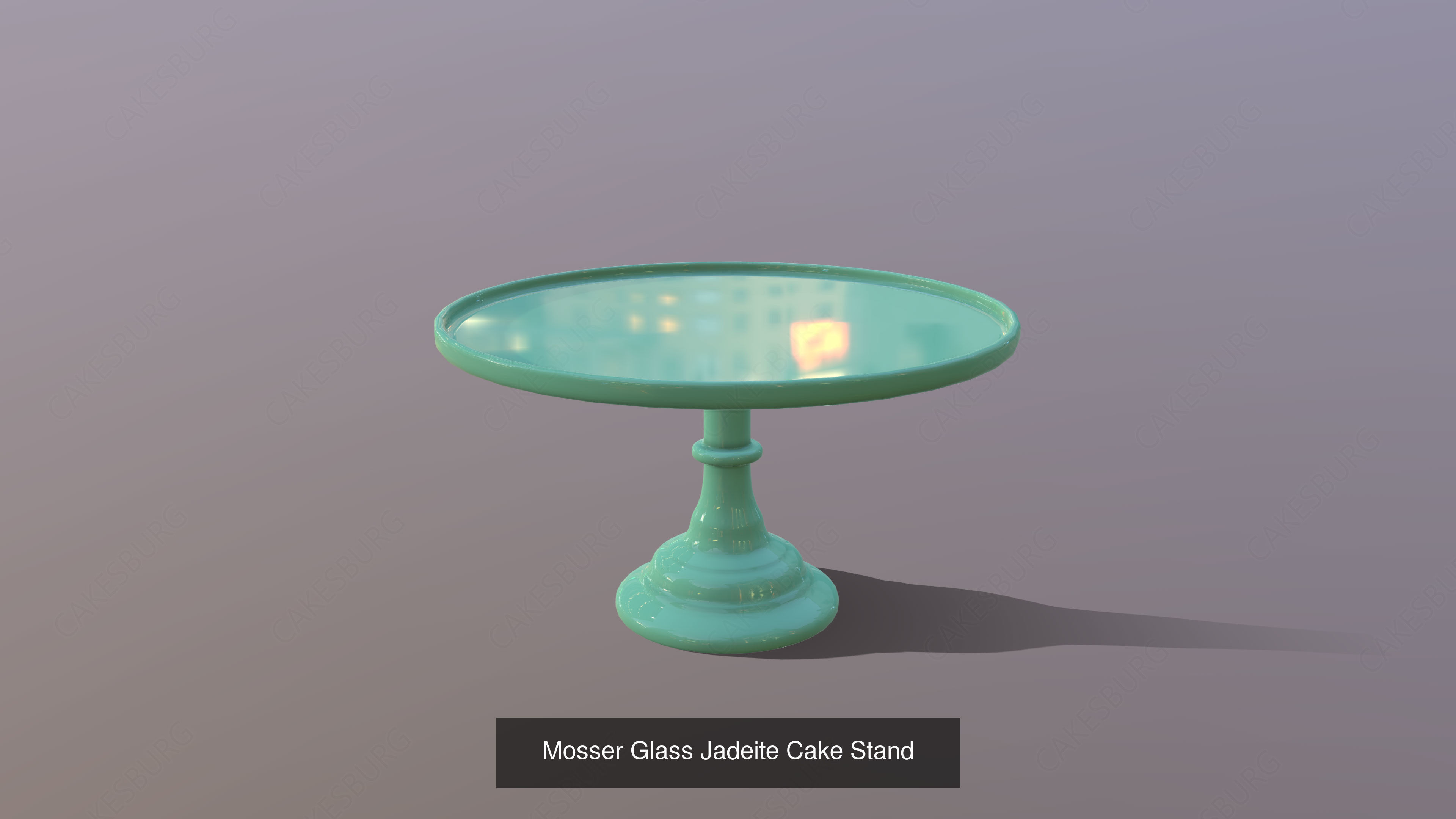 Mosser Glass Cake Stands - 7 Colours 3D Model Collection_3