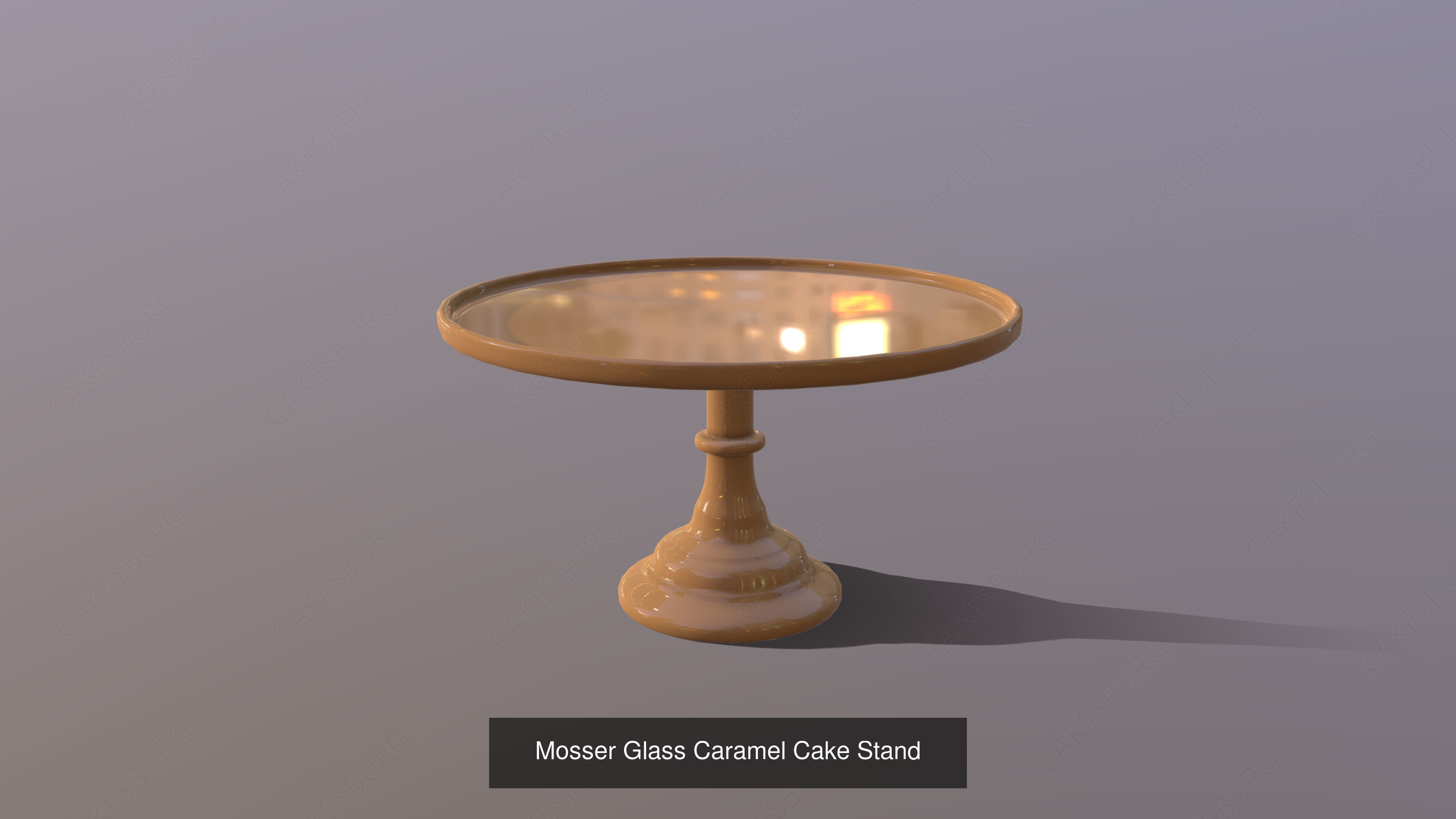 Mosser Glass Cake Stands - 7 Colours 3D Model Collection_5