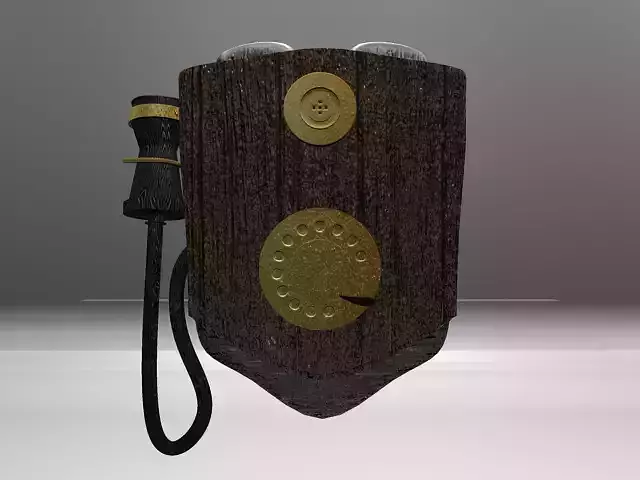 old telephone  3D model