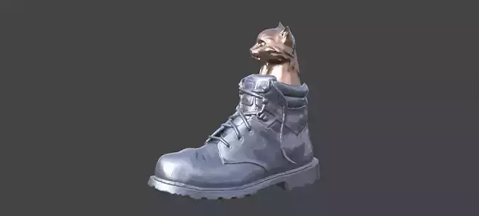 Cat in Old Boots statue 