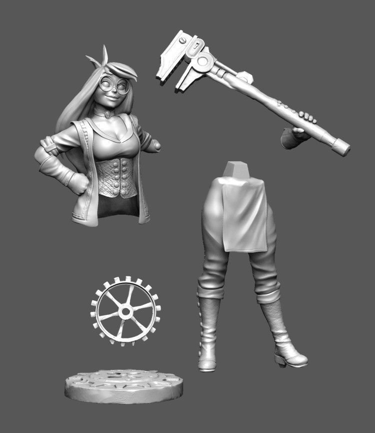 Girl Genius 3D print model_5