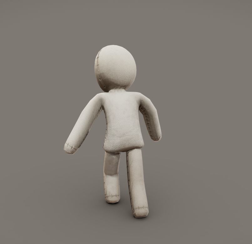  Low Poly Rag Doll Low-poly 3D model_3