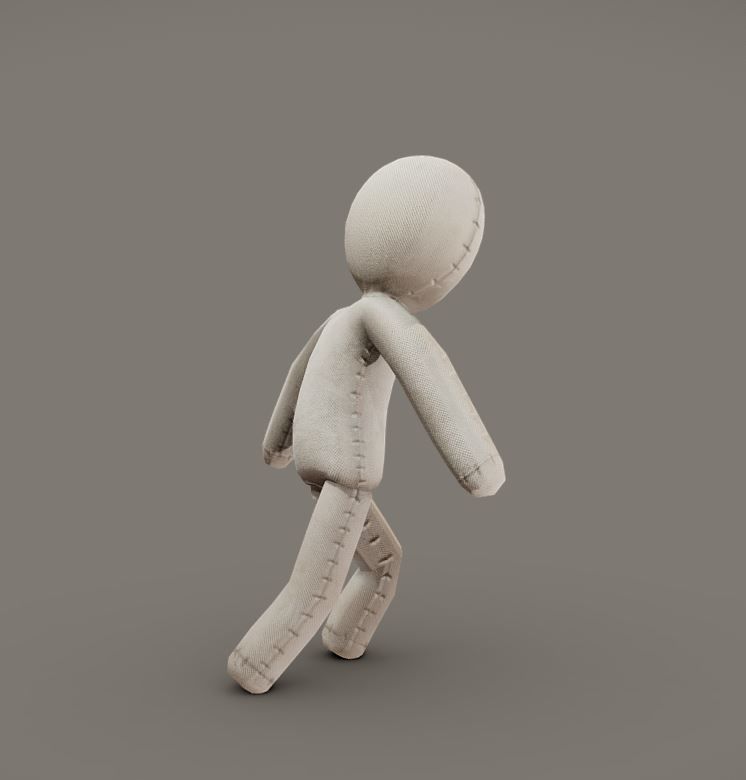  Low Poly Rag Doll Low-poly 3D model_2