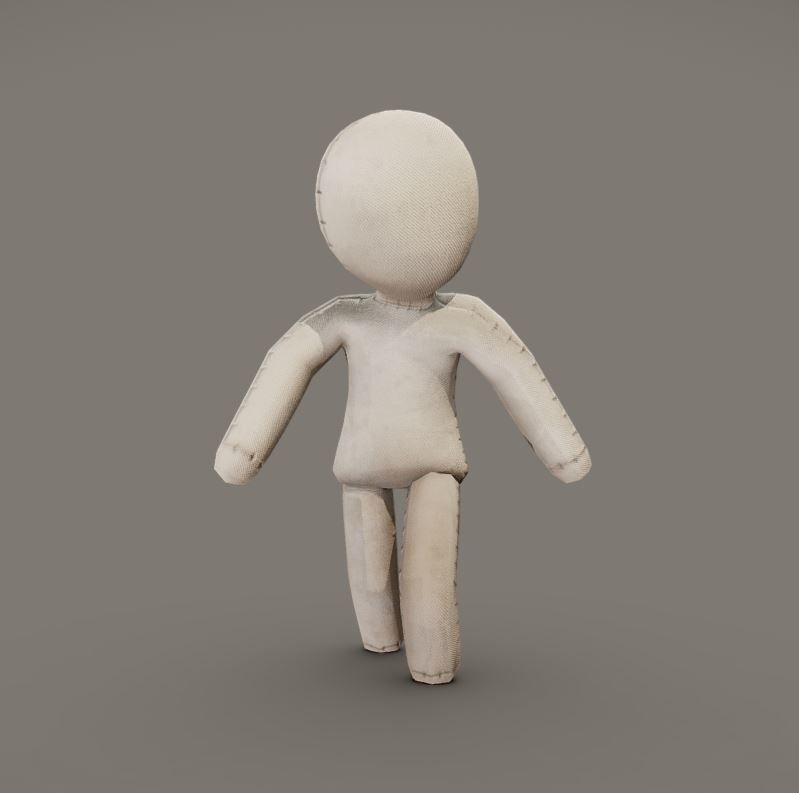  Low Poly Rag Doll Low-poly 3D model_1